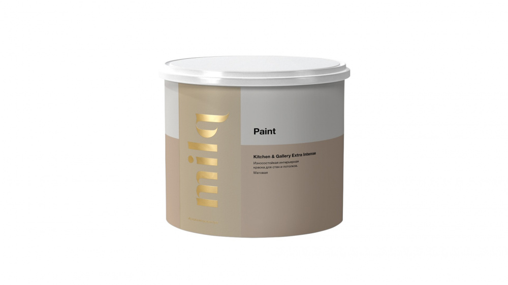 Краска Milq Kitchen & Gallery Extra Intense матовая на основе акриловой дисперсии (База А) 0,9 л