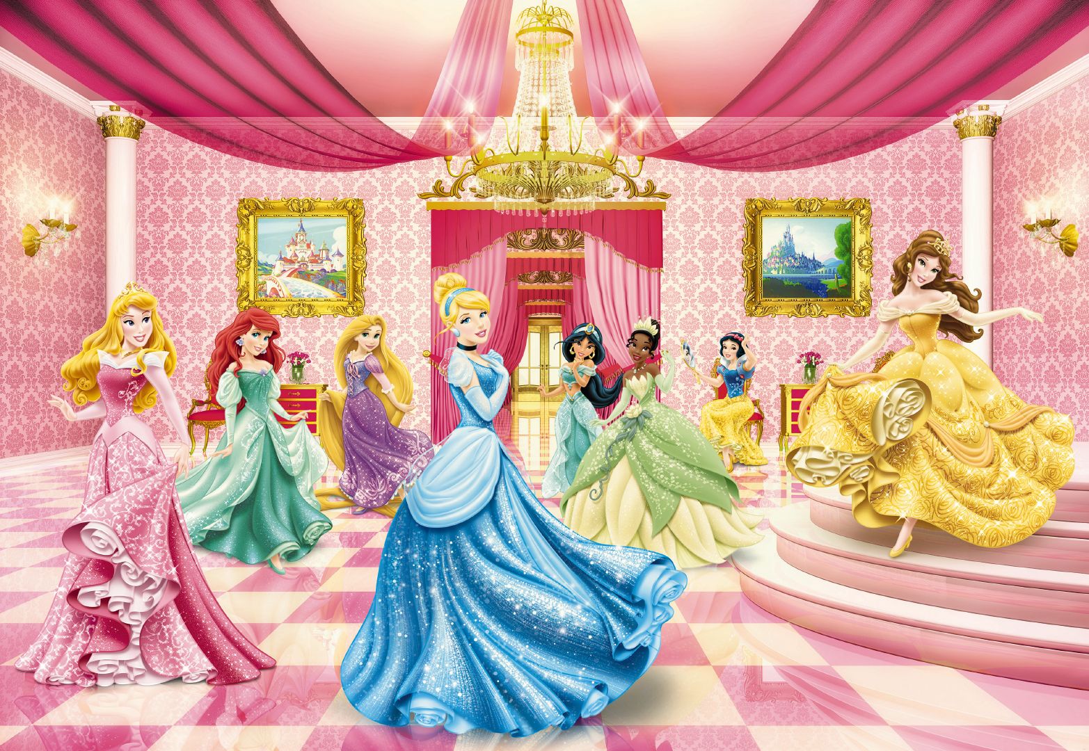 Принцесса 8. Фотообои Komar Disney Princess. Бал принцесс. Бал принцесс Дисней. Принцесса для детей.