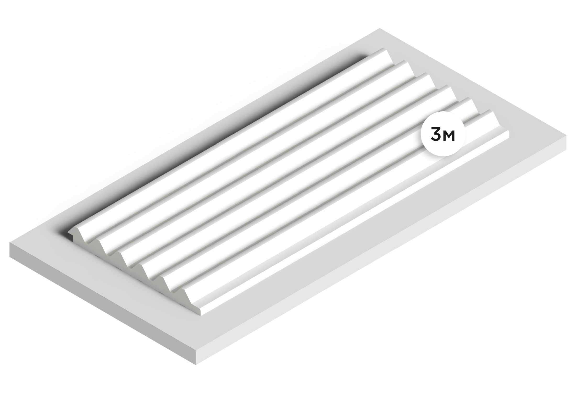 Панель декоративная LV136 LONG NP Hiwood 120мм×12мм×3м