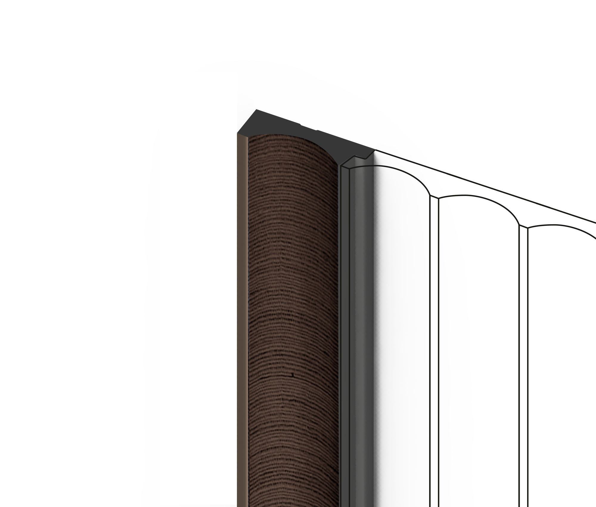 Финишный молдинг LF139A BR354 Hiwood 32мм×2,7м