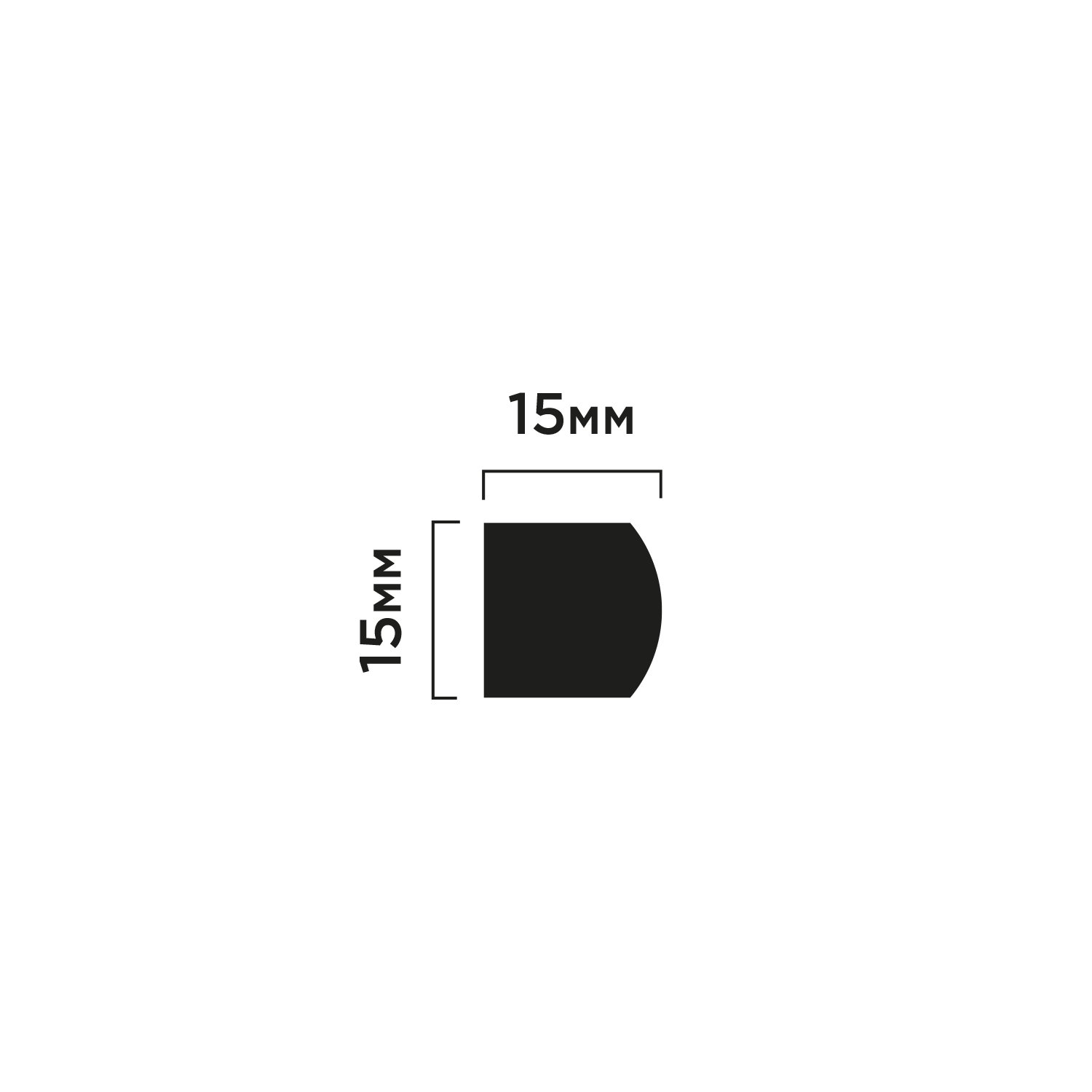 Молдинг D15V2 GN81 Hiwood 15мм×15мм×2,7м
