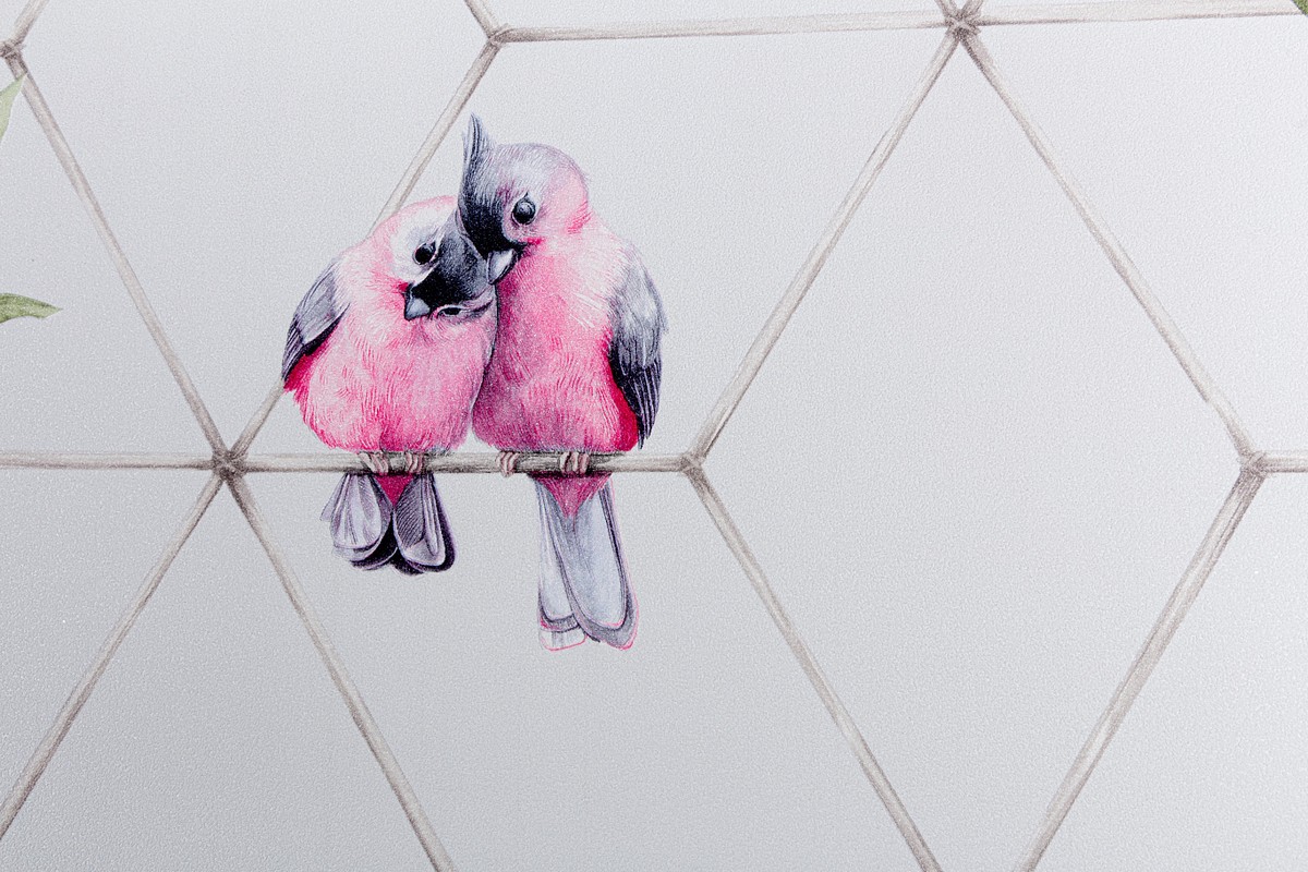 Обои TC72063-44 Palitra Trend Color Топ Вельвет Птички Palitra Trend Color коллекция Топ Вельвет Птички производства РОССИЯ в интернет-магазине Обоитрейд