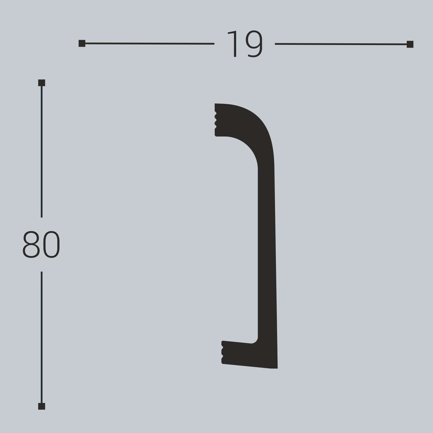 Плинтус напольный ПЛ 16 Bello Deco Северный дуб 80мм×19мм×2м