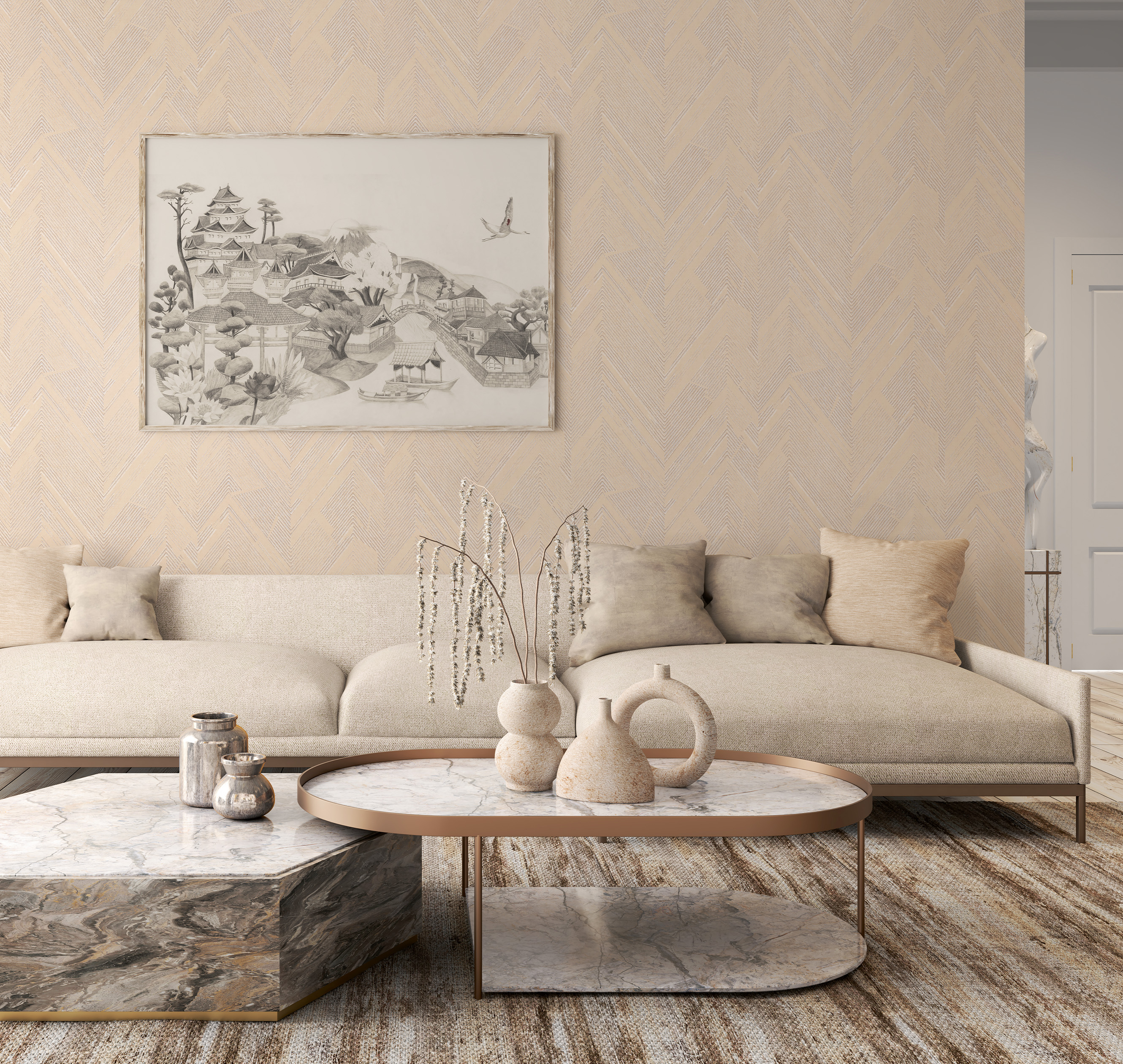 Обои OK1 004 Milassa Окинава Milassa коллекция Окинава производства  в интернет-магазине Обоитрейд