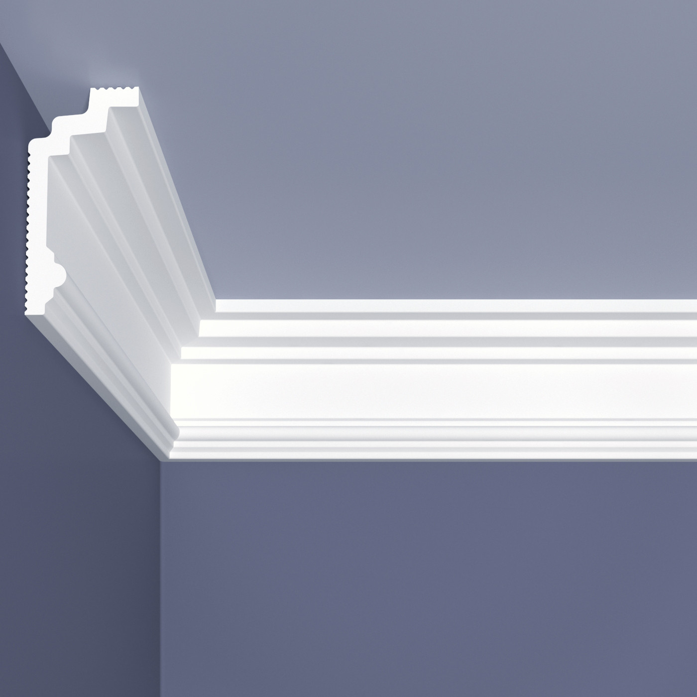 Плинтус потолочный С6/80 Bello Deco 80мм×40мм×2м