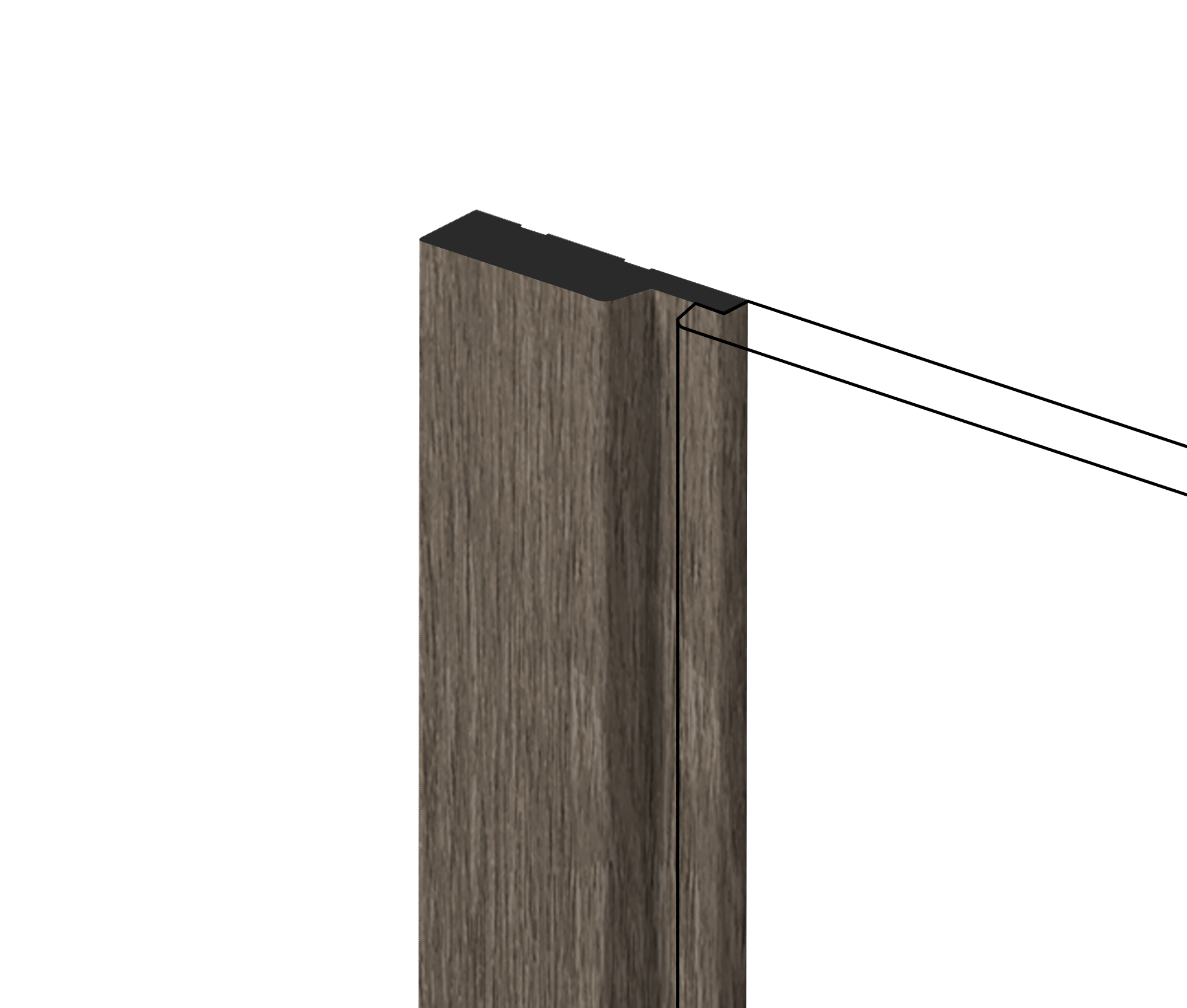 Финишный молдинг LF124A BR490 Hiwood 42мм×2,7м