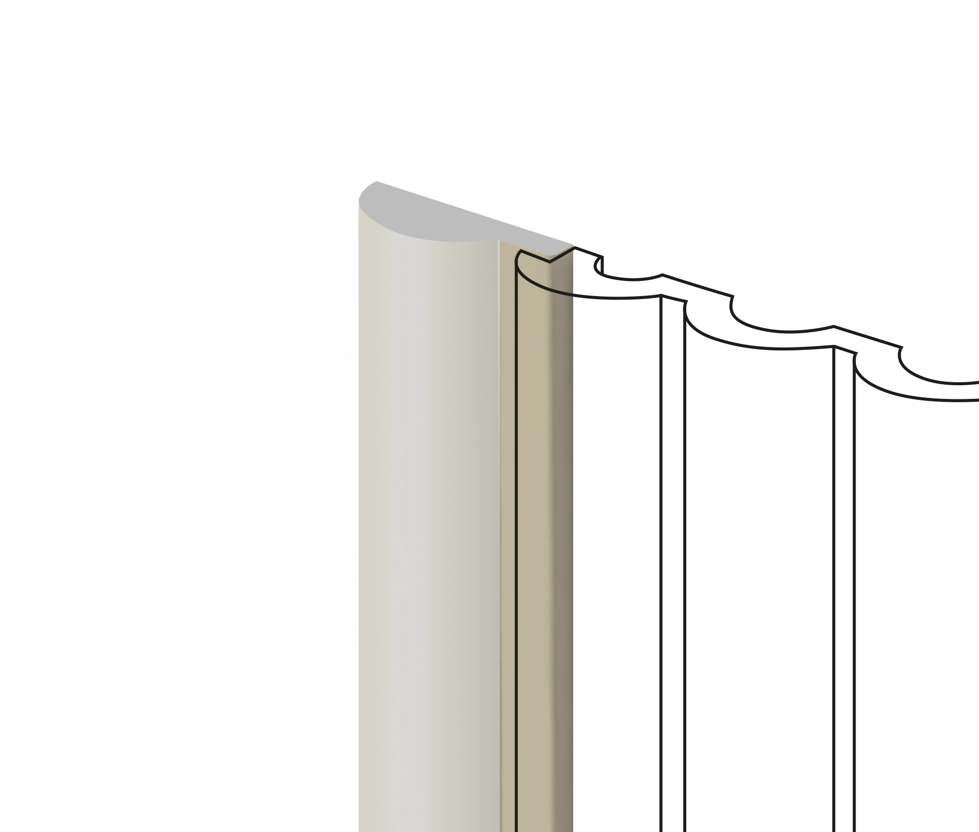 Финишный молдинг LF140A IV123 Hiwood 36мм×2,7м