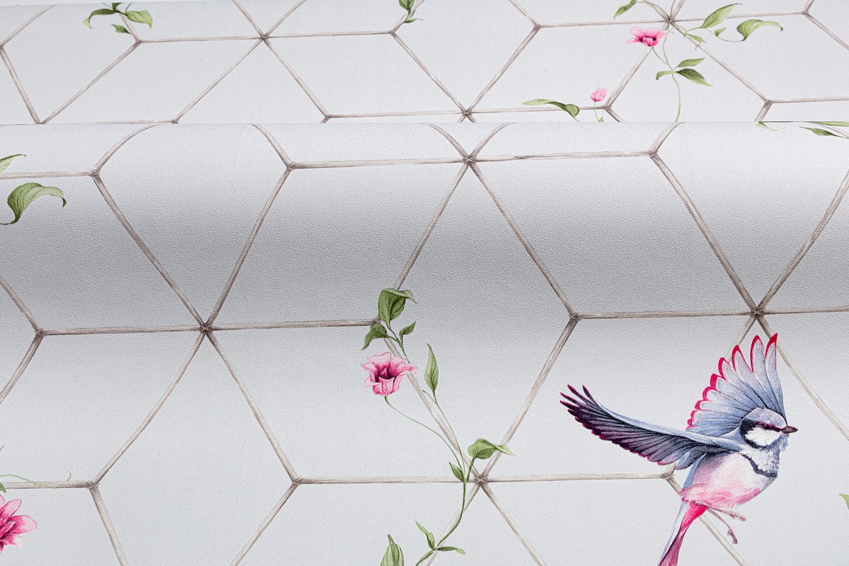 Обои TC72063-44 Palitra Trend Color Топ Вельвет Птички Palitra Trend Color коллекция Топ Вельвет Птички производства РОССИЯ в интернет-магазине Обоитрейд