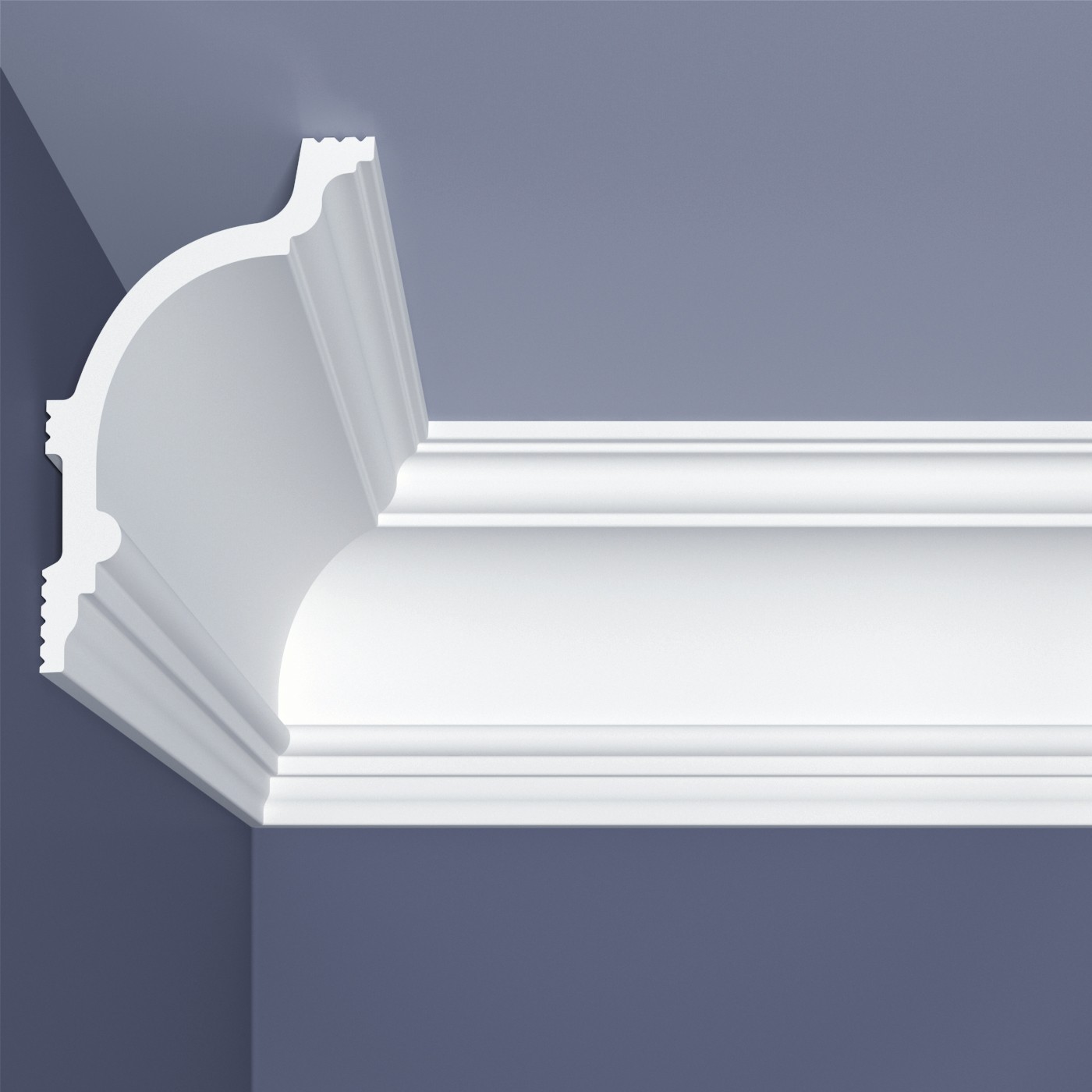 Плинтус потолочный C 17/120 Bello Deco 120мм×75мм×2м