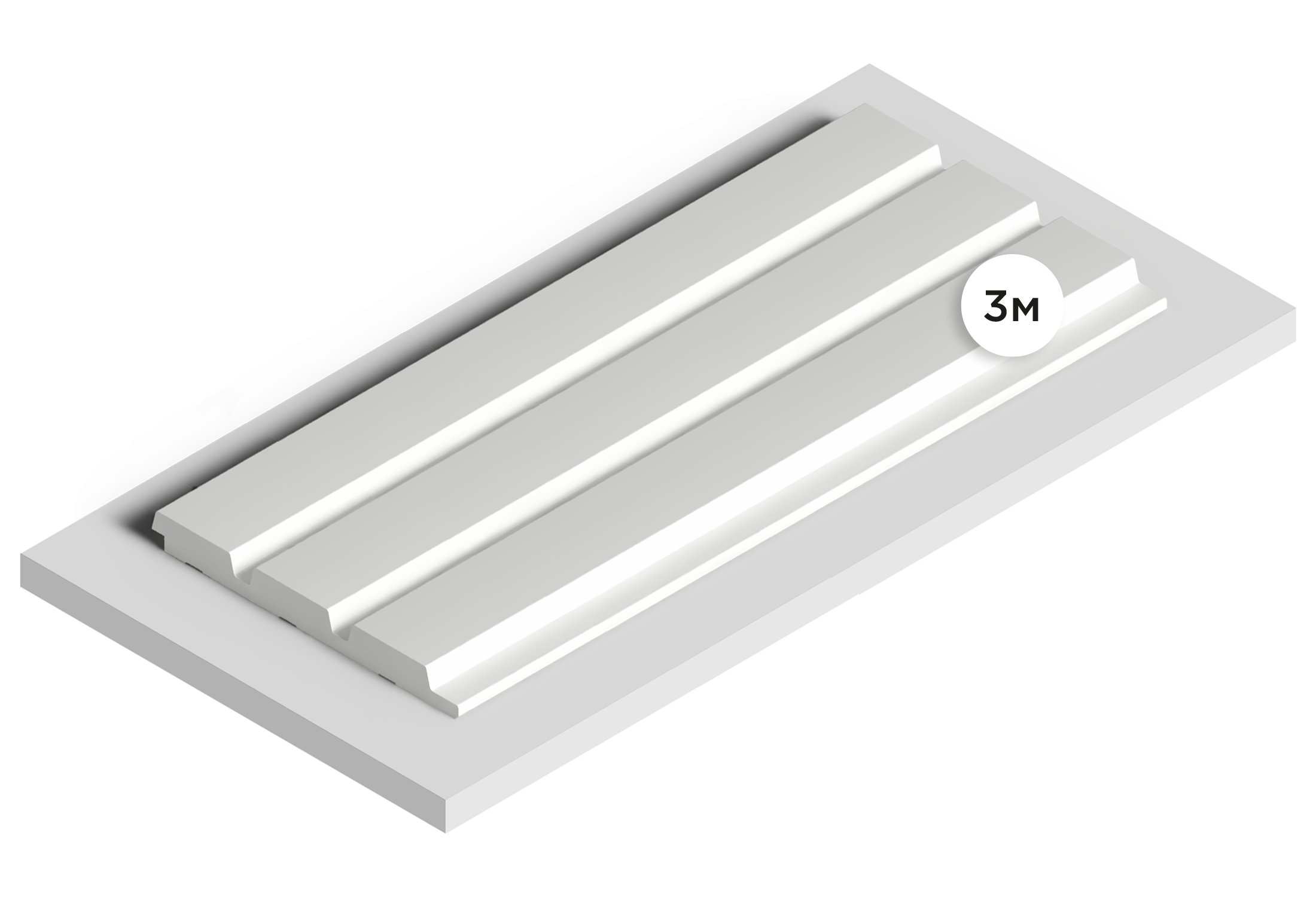 Панель декоративная LV124 LONG NP Hiwood 120мм×12мм×3м