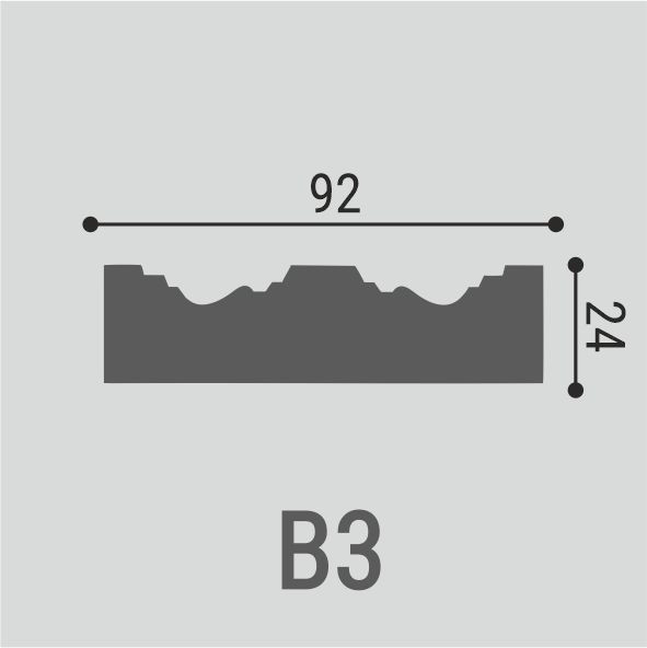 Вставка декоративная В3 Bello Deco 24×92×92мм