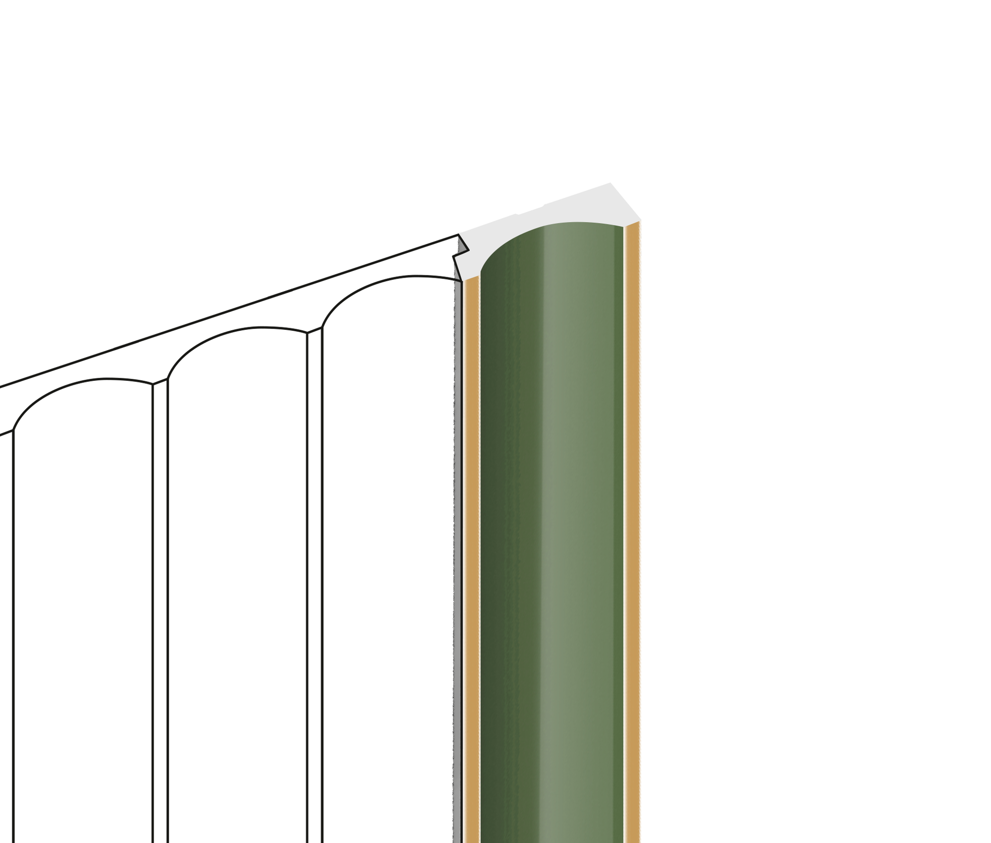 Финишный молдинг LF139B GN81G Hiwood 34мм×2,7м