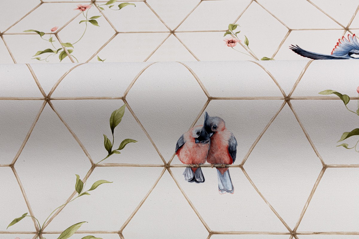 Обои TC72063-21 Palitra Trend Color Топ Вельвет Птички Palitra Trend Color коллекция Топ Вельвет Птички производства РОССИЯ в интернет-магазине Обоитрейд