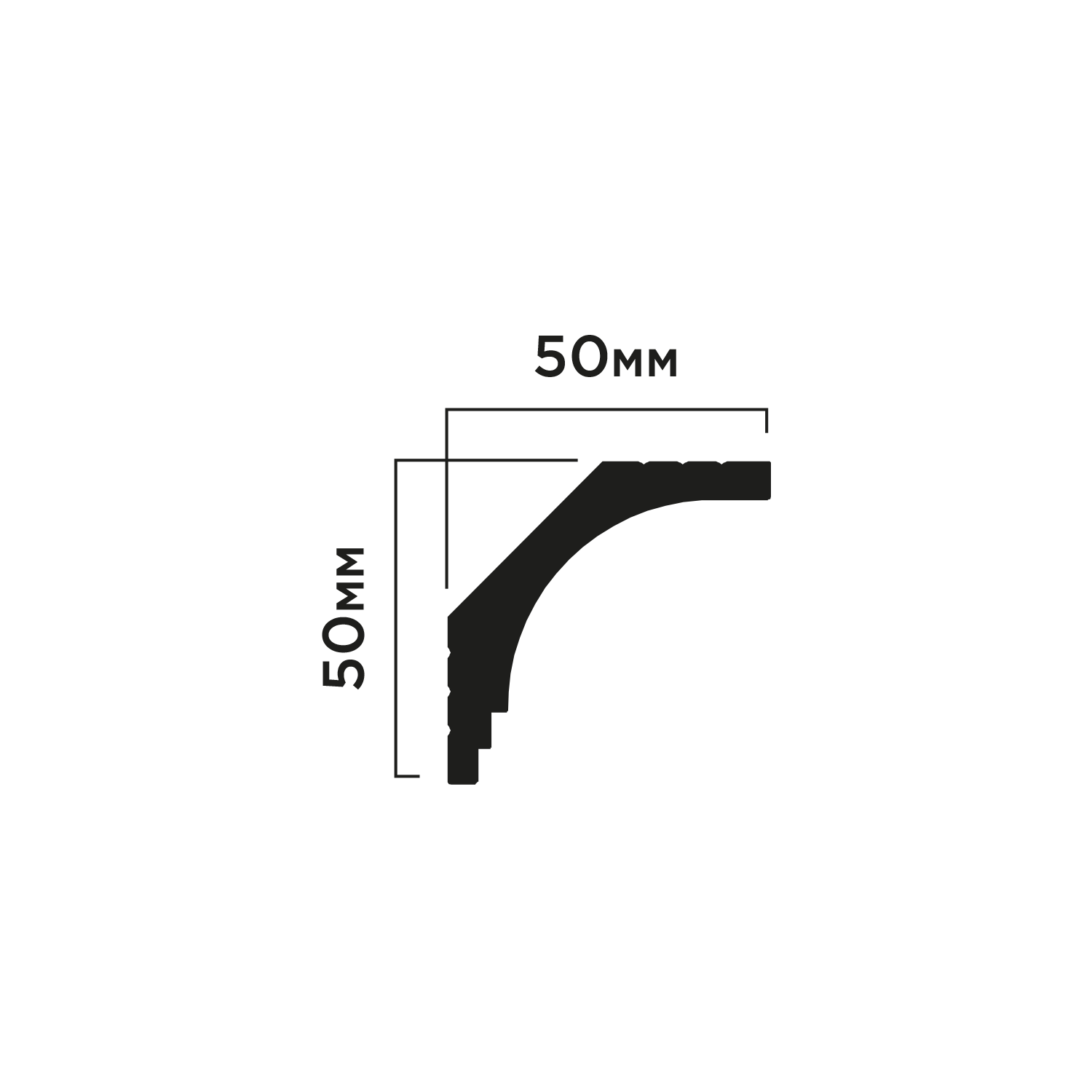 Карниз A70 Hiwood 50мм×50мм×2м