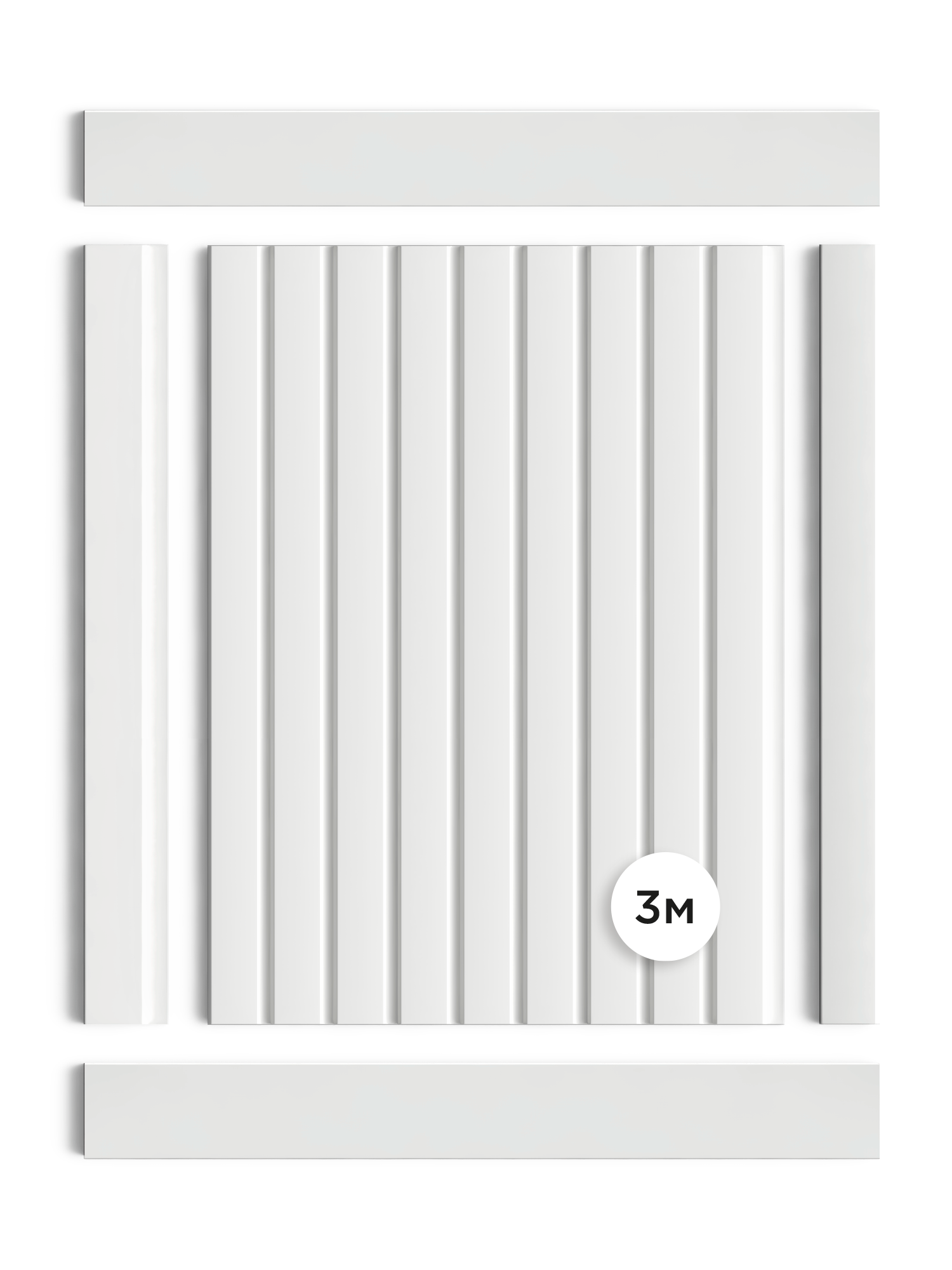 Панель декоративная LV124 LONG NP Hiwood 120мм×12мм×3м