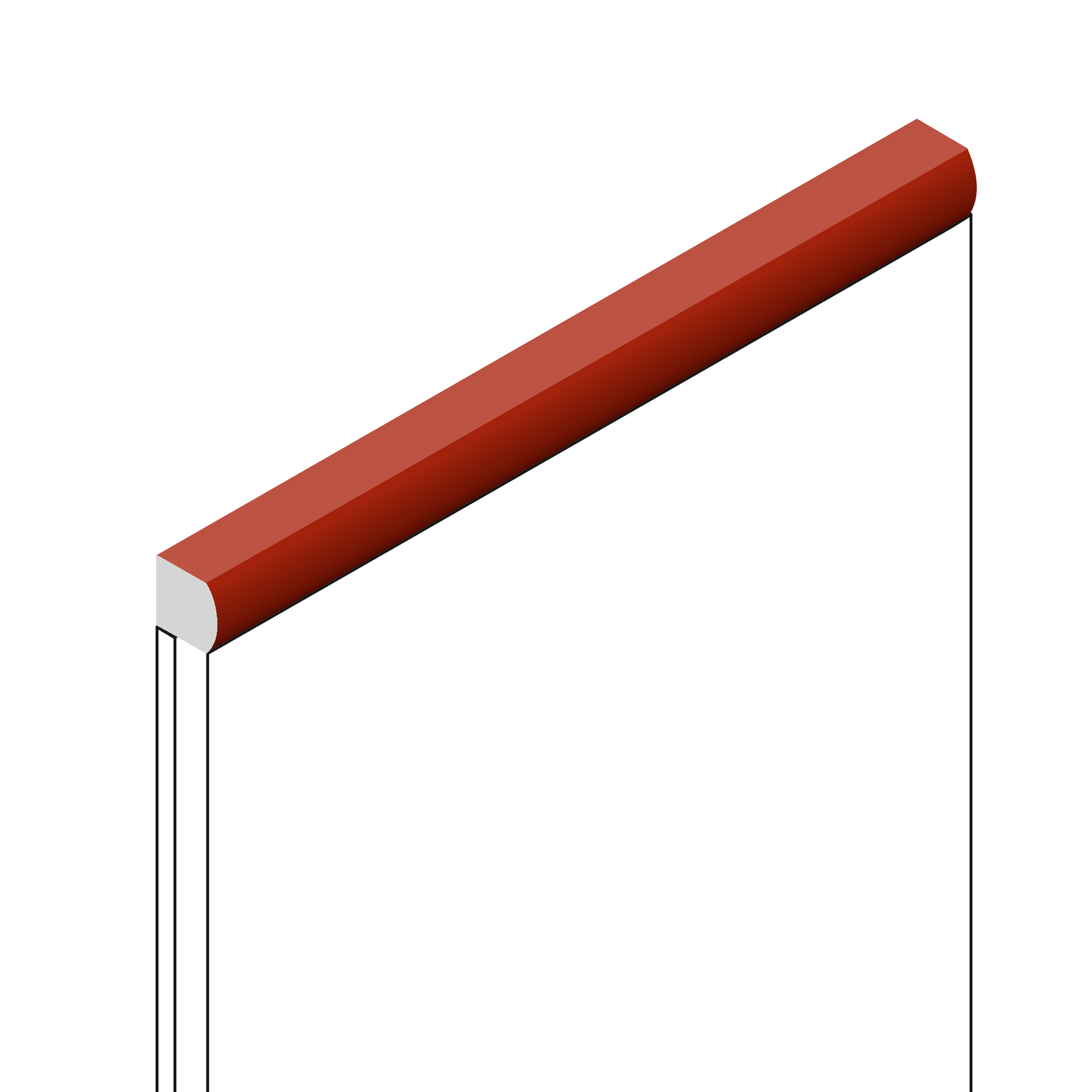 Молдинг D15V2 OR3 Hiwood 15мм×15мм×2,7м