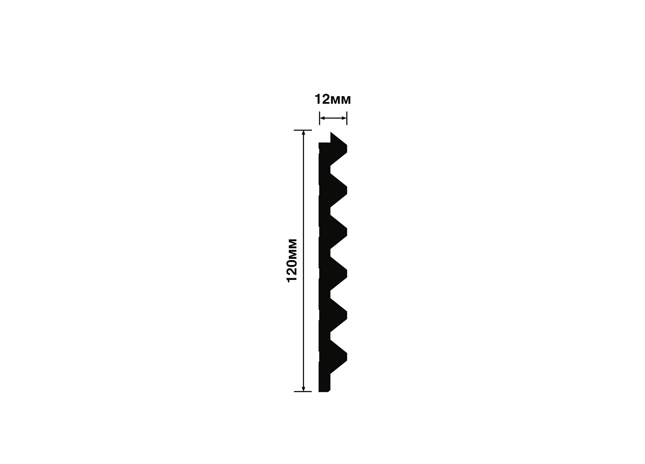 Панель декоративная LV136 LONG NP Hiwood 120мм×12мм×3м