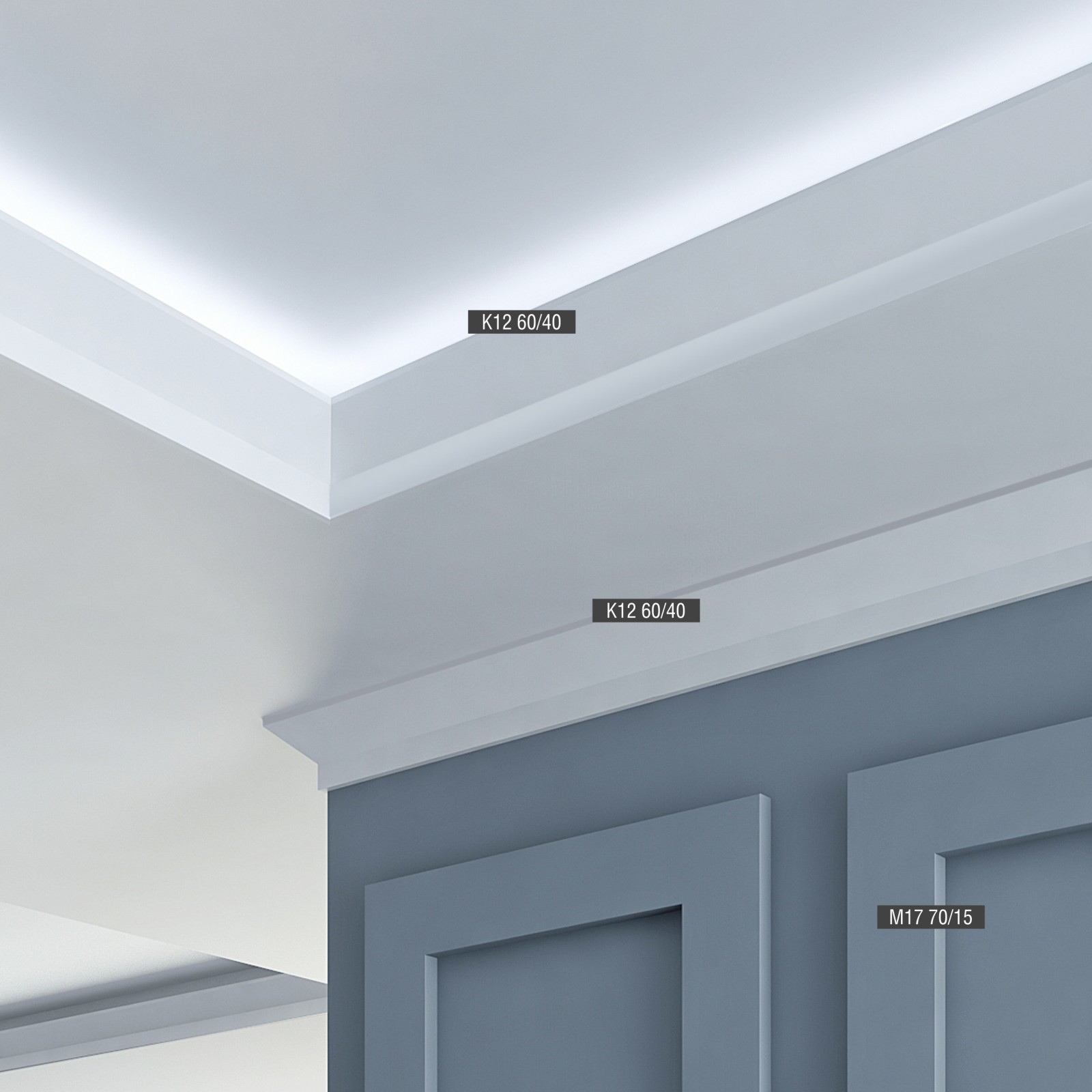 Плинтус напольный М17 Bello Deco 70мм×15мм×2м