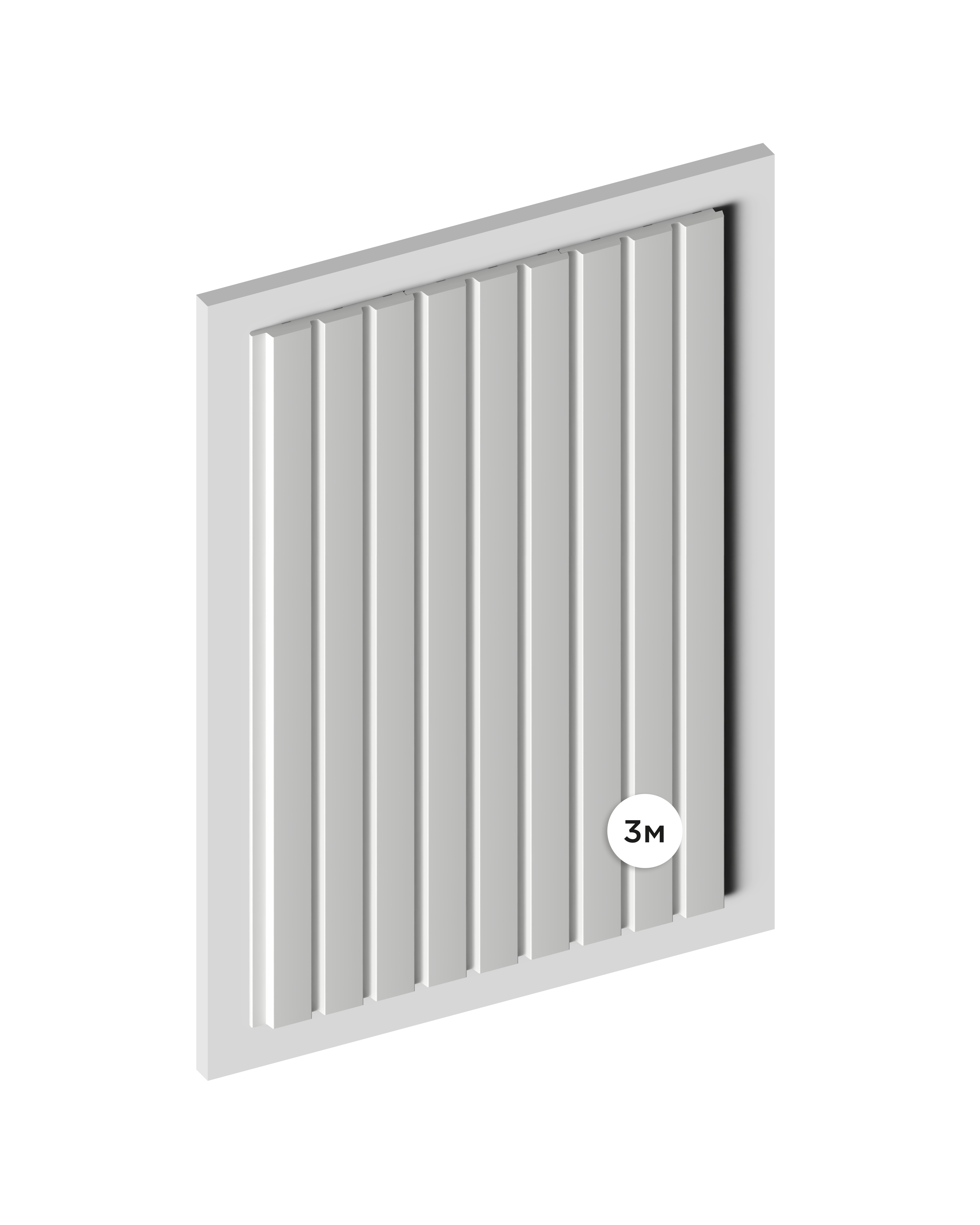 Панель декоративная LV124 LONG NP Hiwood 120мм×12мм×3м