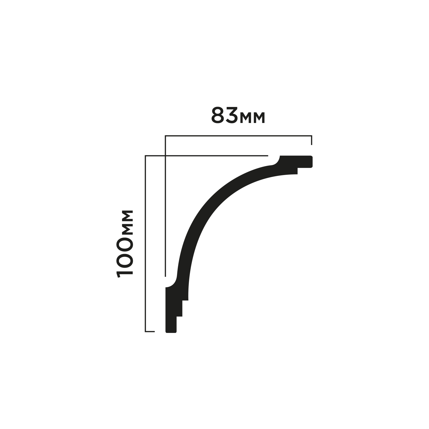 Карниз A130V1 Hiwood 100мм×83мм×2м