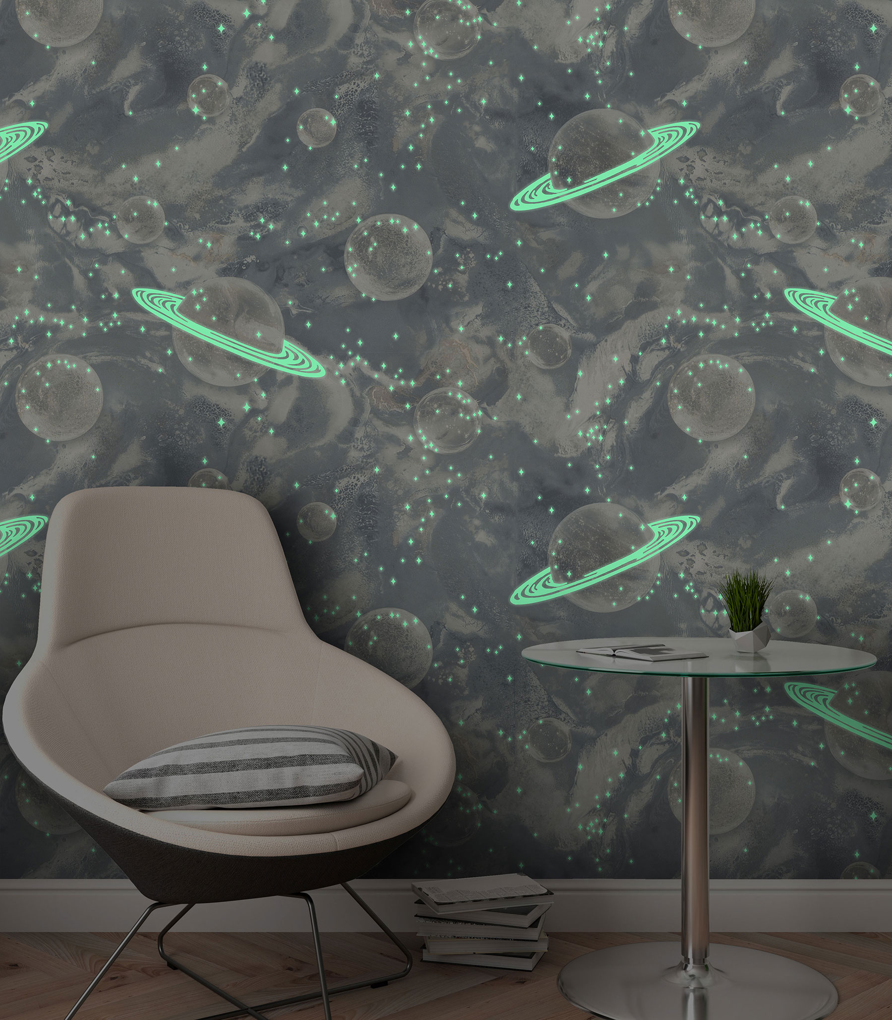 Обои 9273-23 Monte Solaro Universe Светятся в темноте Monte Solaro коллекция Universe производства РОССИЯ в интернет-магазине Обоитрейд