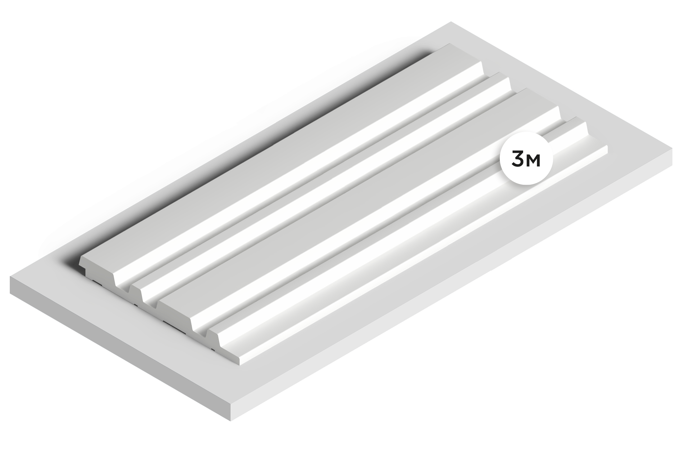 Панель декоративная LV122 LONG NP Hiwood 120мм×12мм×3м