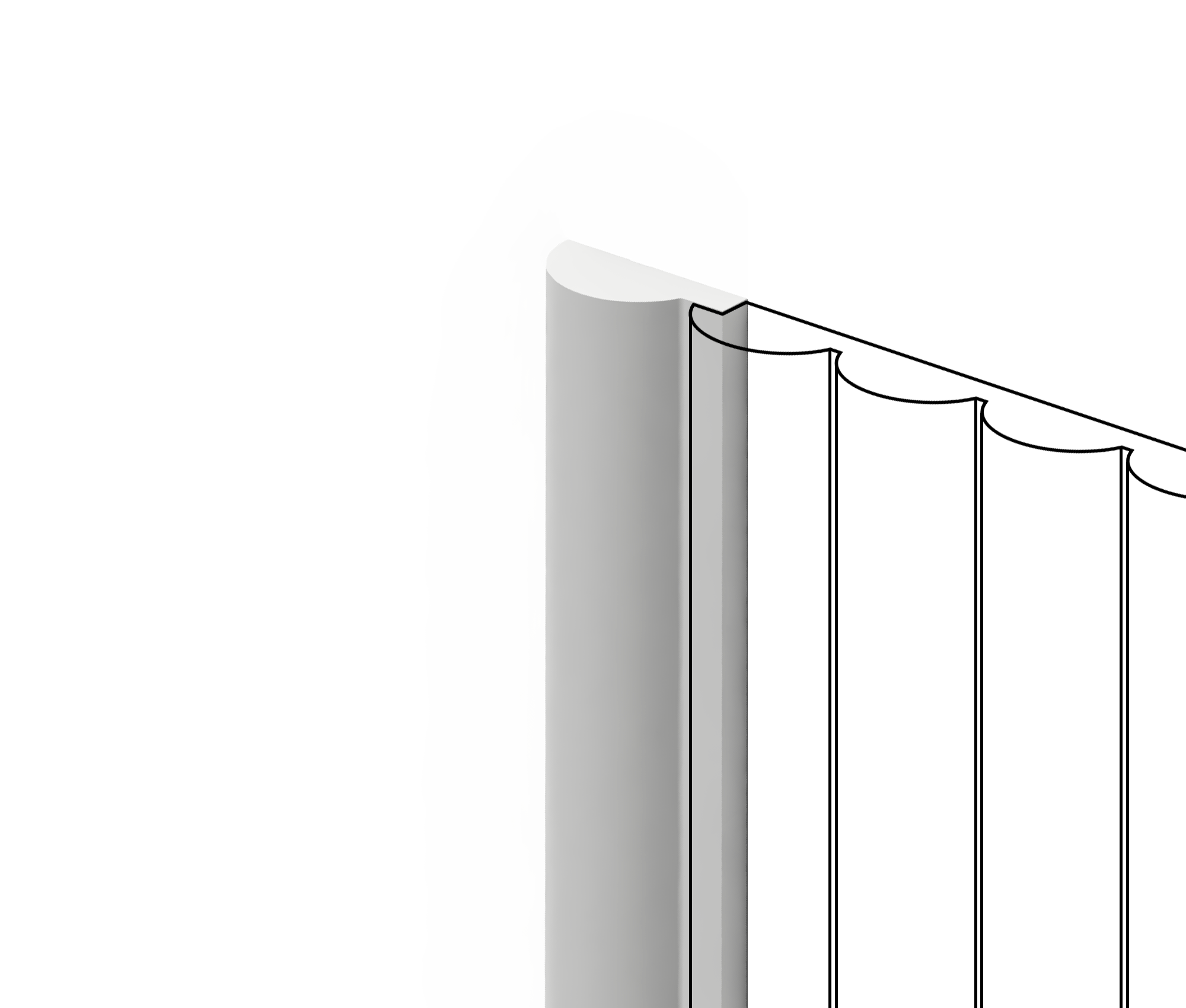 Финишный молдинг LF135A NP Hiwood 29,3мм×2,7м