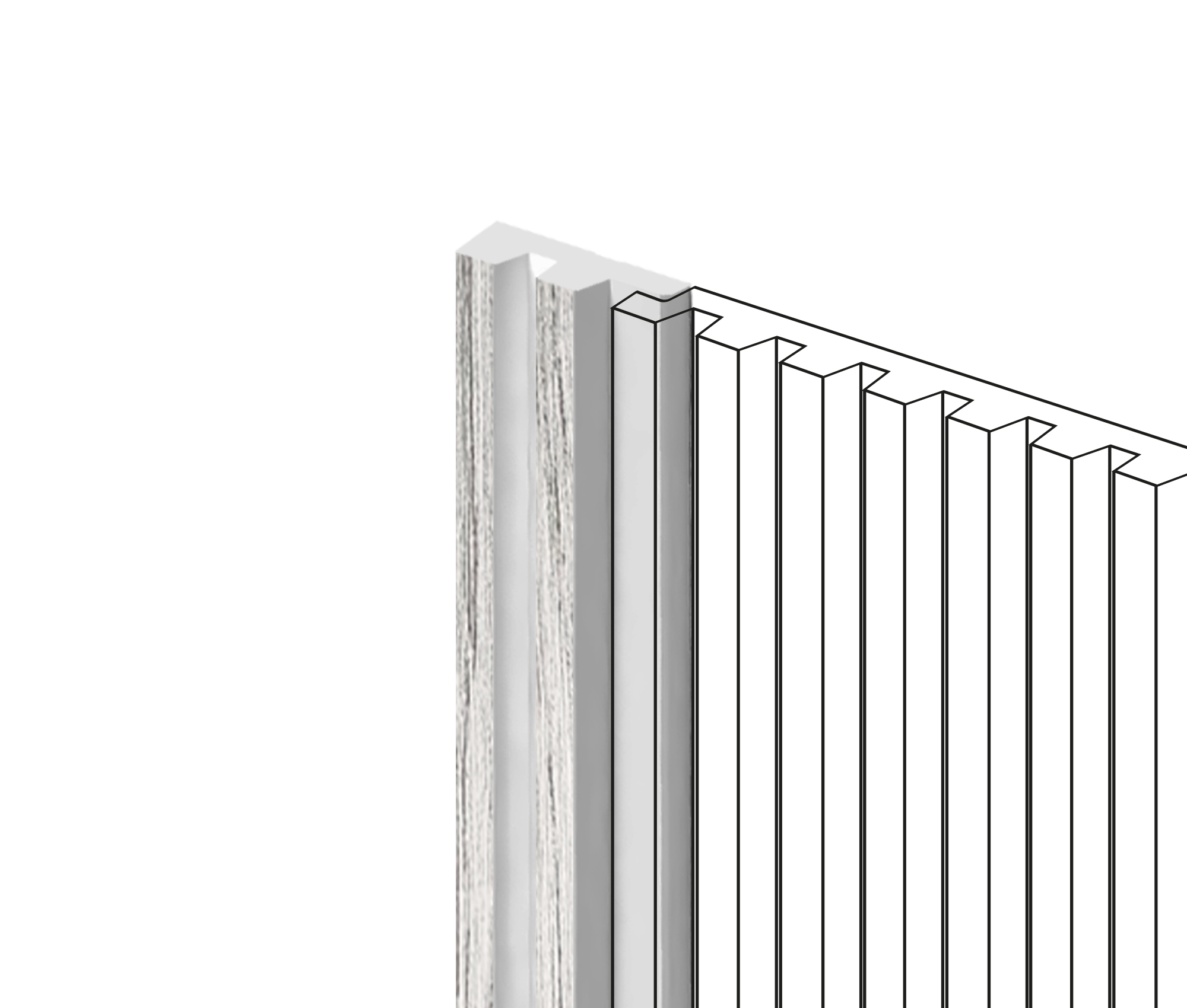 Финишный молдинг LF129A GR24N Hiwood 33,6мм×2,7м