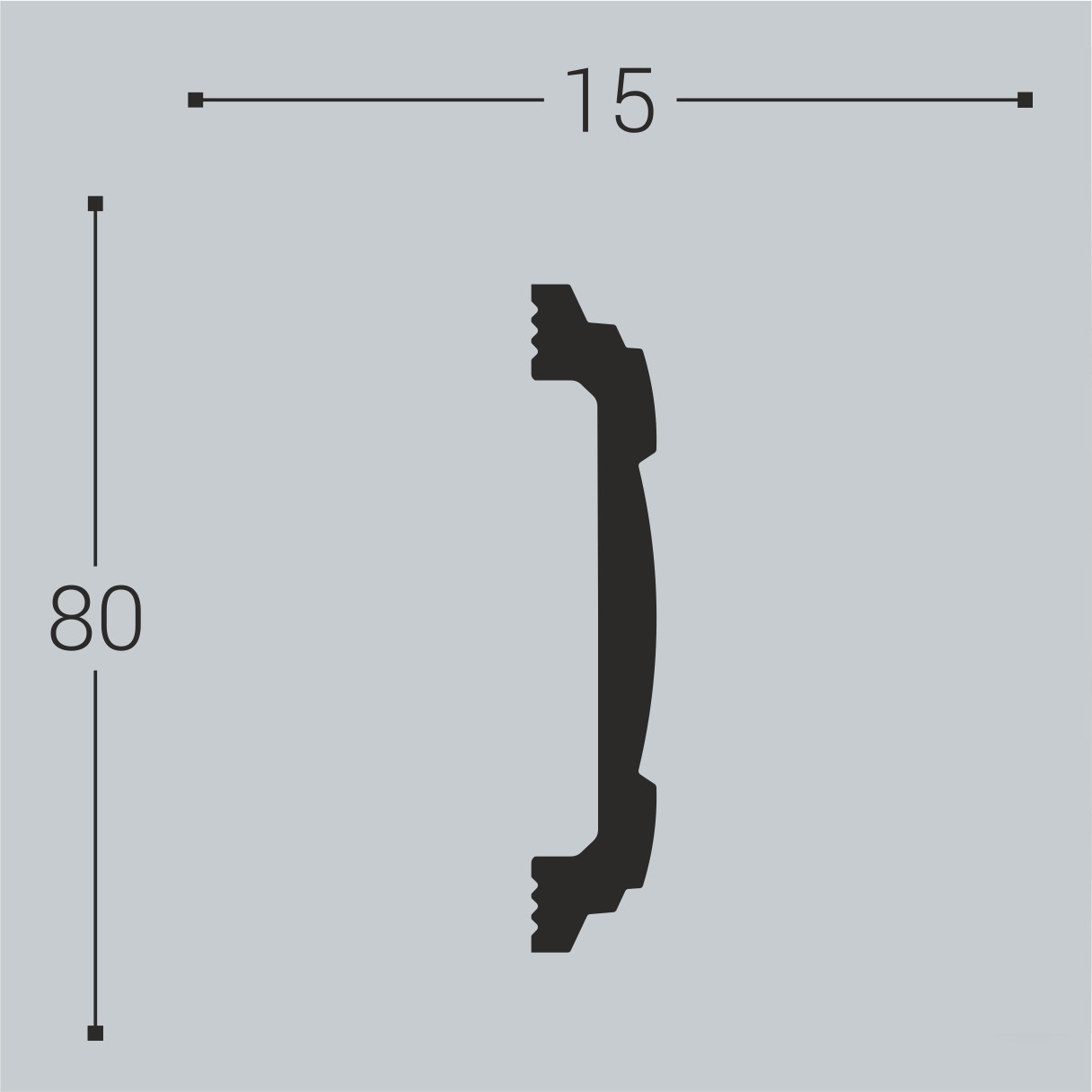 Молдинг М8 80-15 Bello Deco 80мм×15мм×2м