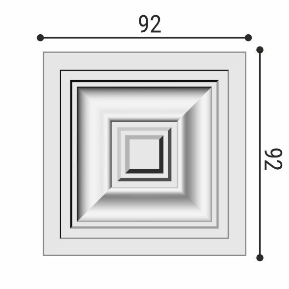 Вставка декоративная В3 Bello Deco 24×92×92мм