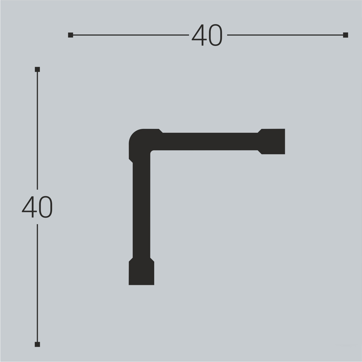 Угол У4 Bello Deco из дюрополимера 40мм×40мм×2м