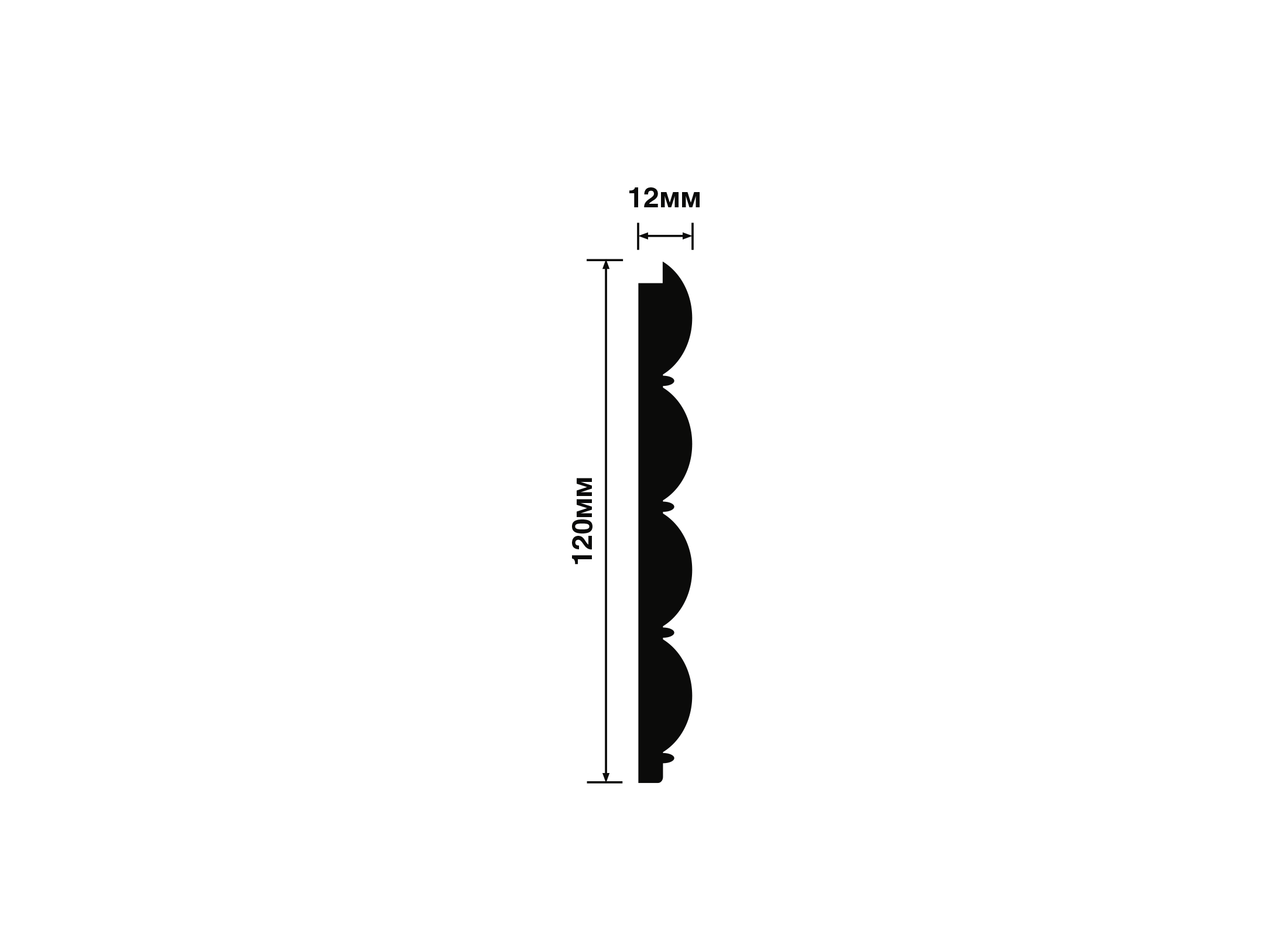 Панель декоративная LV137 NP Hiwood 120мм×12мм×2.7м