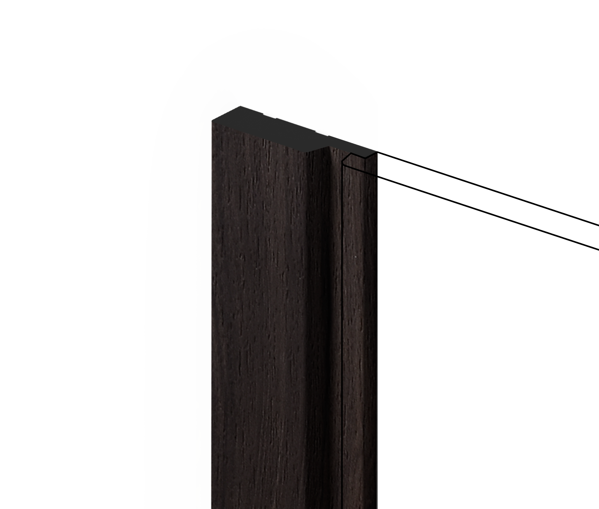 Финишный молдинг LF124A BR395 Hiwood 42мм×2,7м