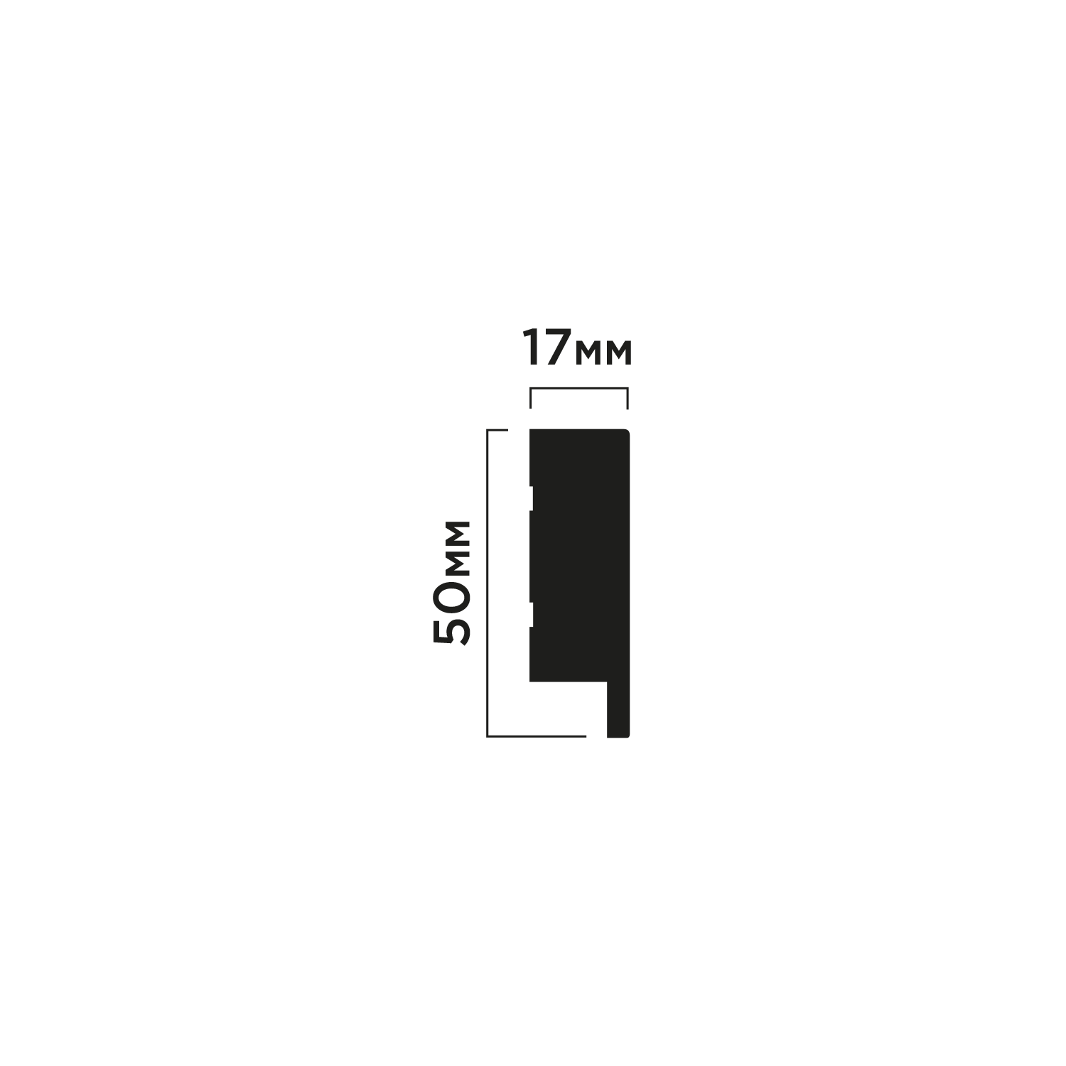 Финишный молдинг LF1 BR490 Hiwood 50мм×2,7м