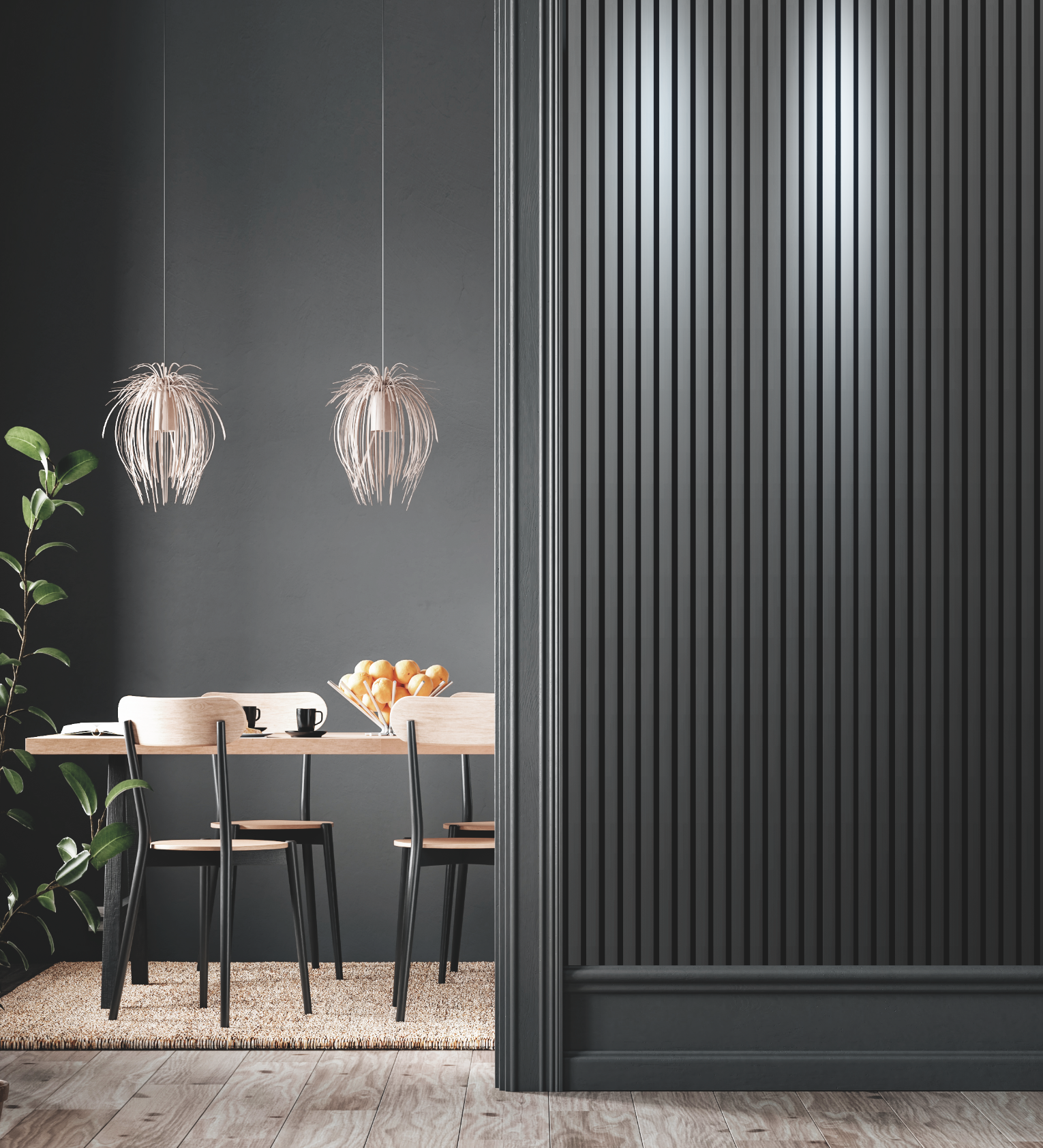 Панель декоративная LV124 BK Hiwood 120мм×12мм×2.7м