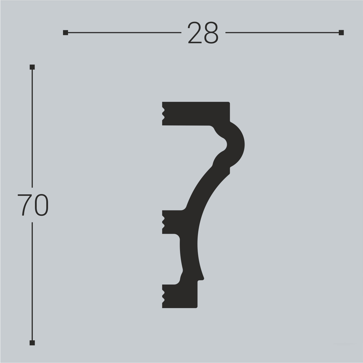 Дверной наличник Н7 Bello Deco 70мм×28мм×2,2м