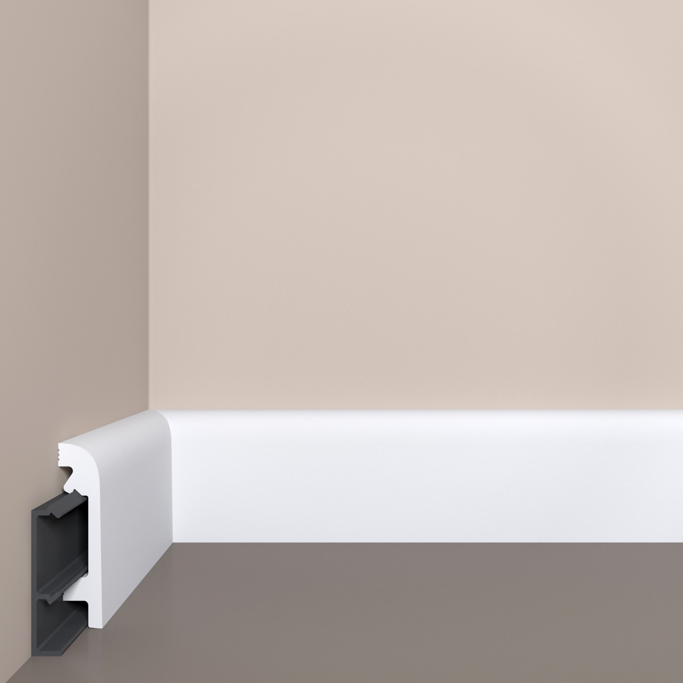 Плинтус напольный П16 Bello Deco с монтажной планкой 80мм×19мм×2м