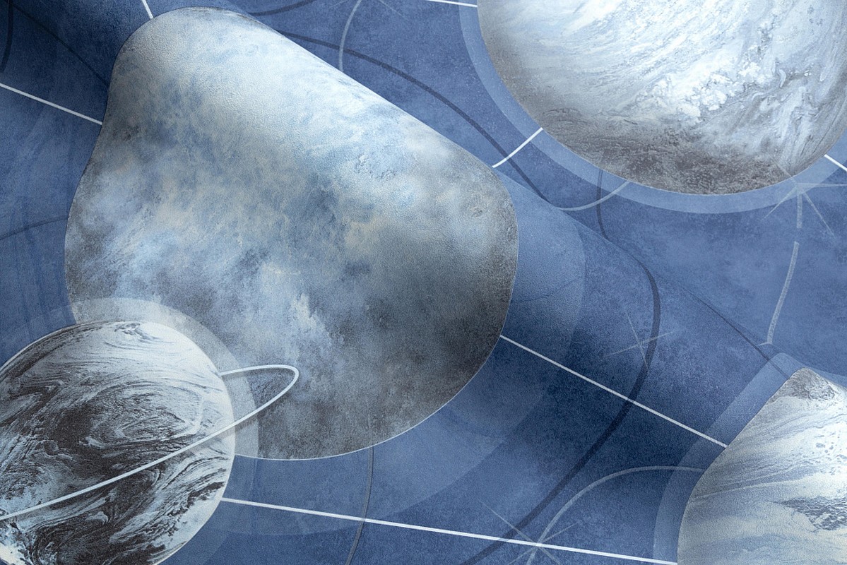 Обои HC71987-46 Palitra Home Color Планеты Palitra Home Color коллекция Планеты производства РОССИЯ в интернет-магазине Обоитрейд