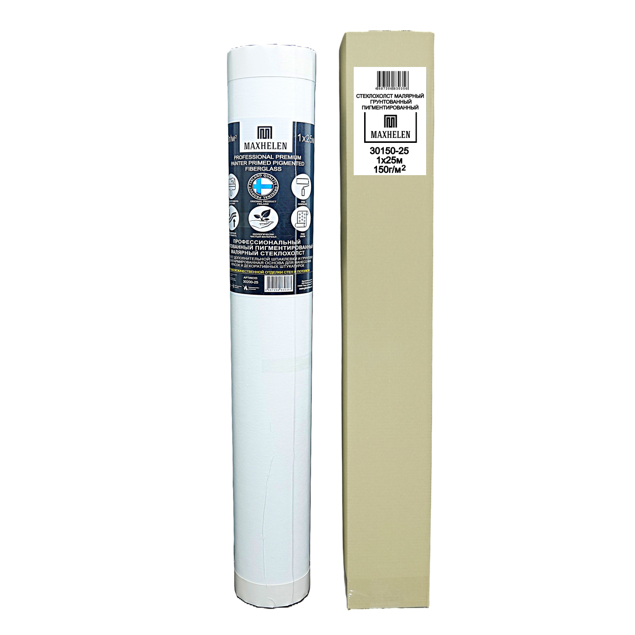 Малярный стеклохолст 30150-25 Maxhelen грунтованный 150 гр/м² Maxhelen коллекция Maxhelen производства  в интернет-магазине Обоитрейд