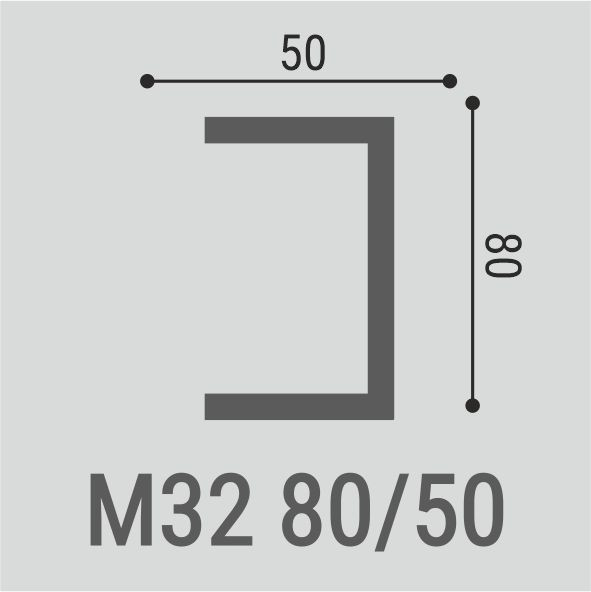 Молдинг М32 80-50 Bello Deco 80мм×50мм×2м