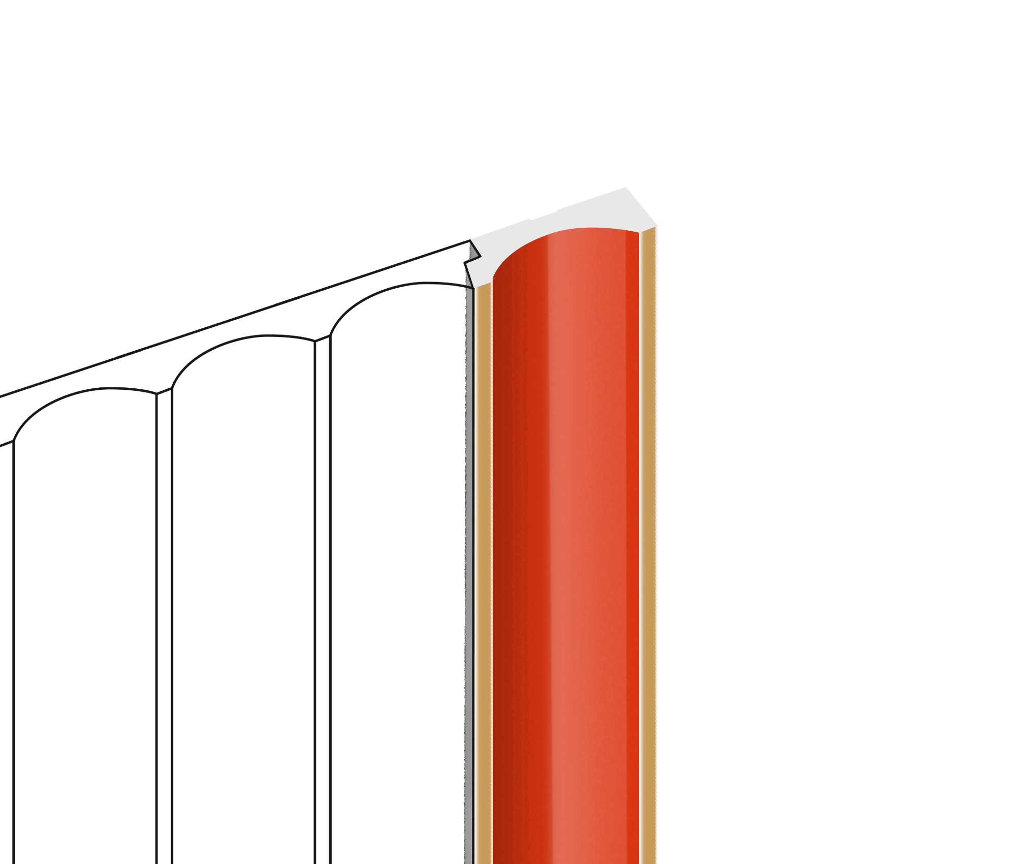 Финишный молдинг LF139B OR3G Hiwood 34мм×2,7м