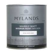 Краска Mylands Marble Matt Emulsion Pure White 1, 0,25 л.