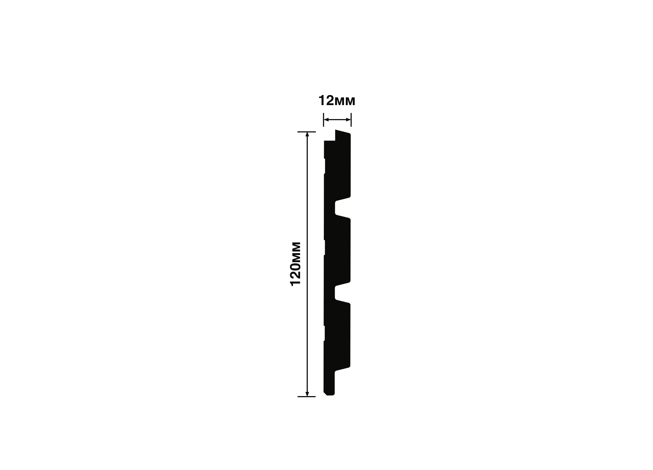 Панель декоративная LV124 S339S Hiwood 120мм×12мм×2.7м