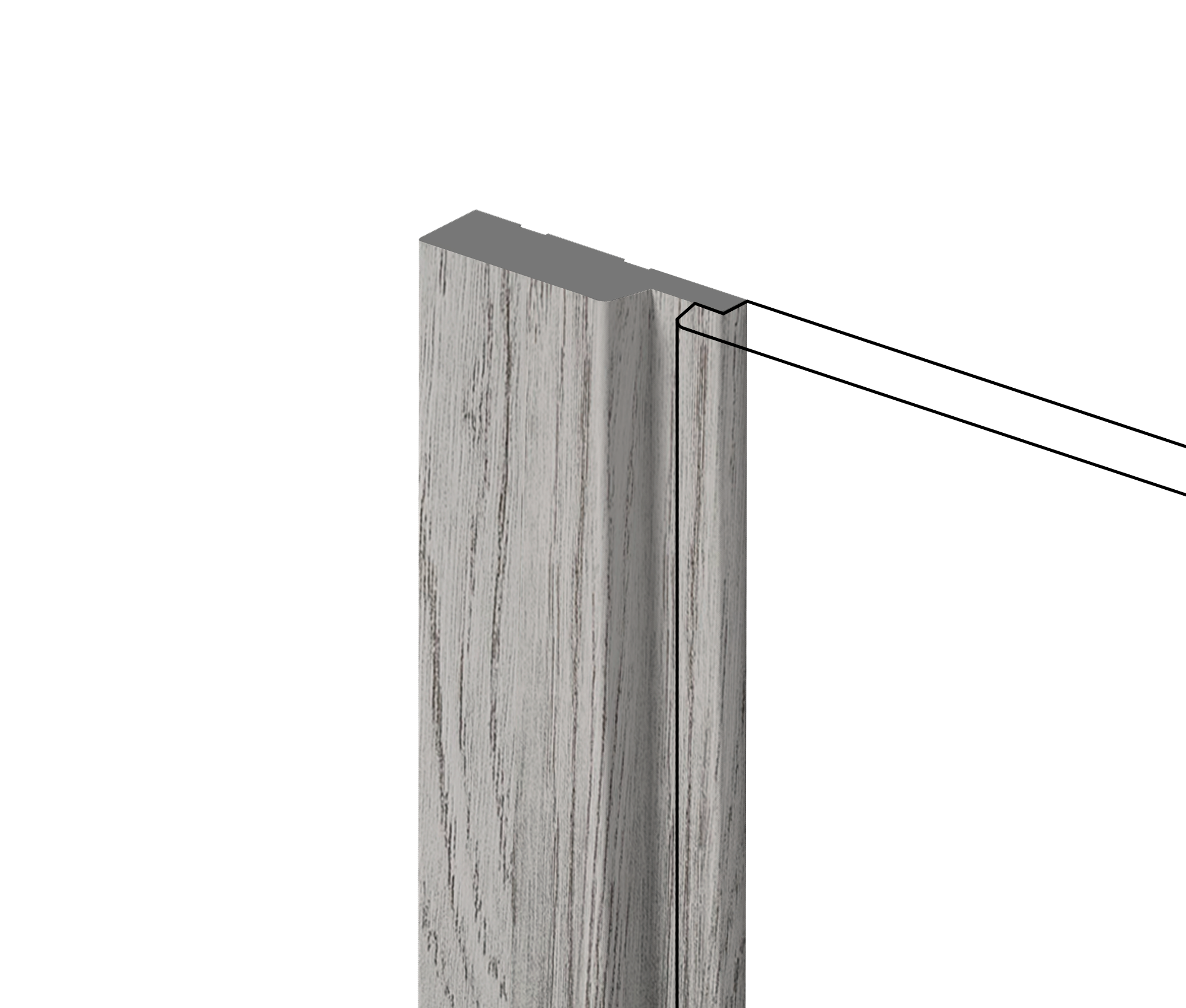 Финишный молдинг LF124A GR24 Hiwood 42мм×2,7м