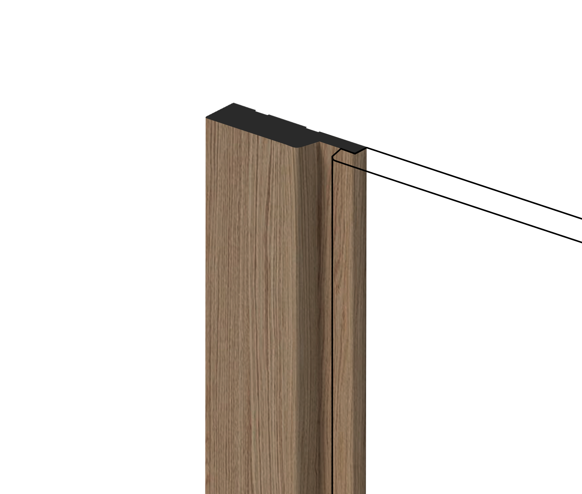Финишный молдинг LF124A BR417 Hiwood 42мм×2,7м