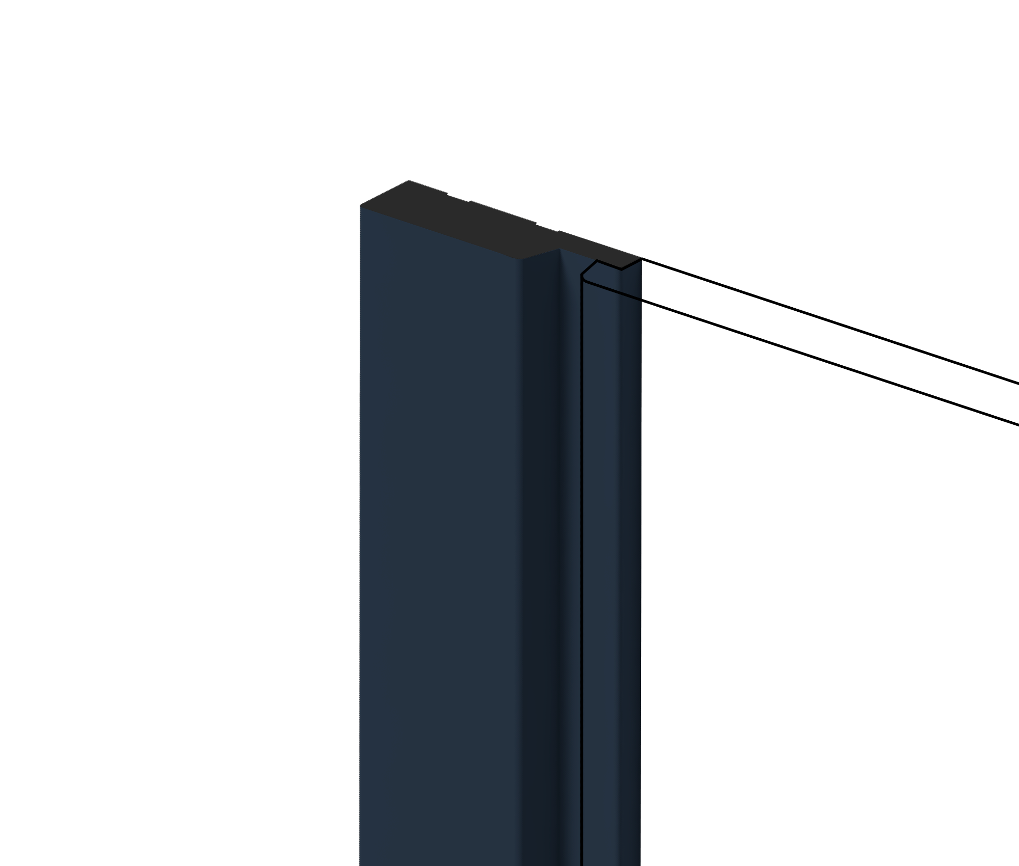 Финишный молдинг LF124A BU22 Hiwood 42мм×2,7м