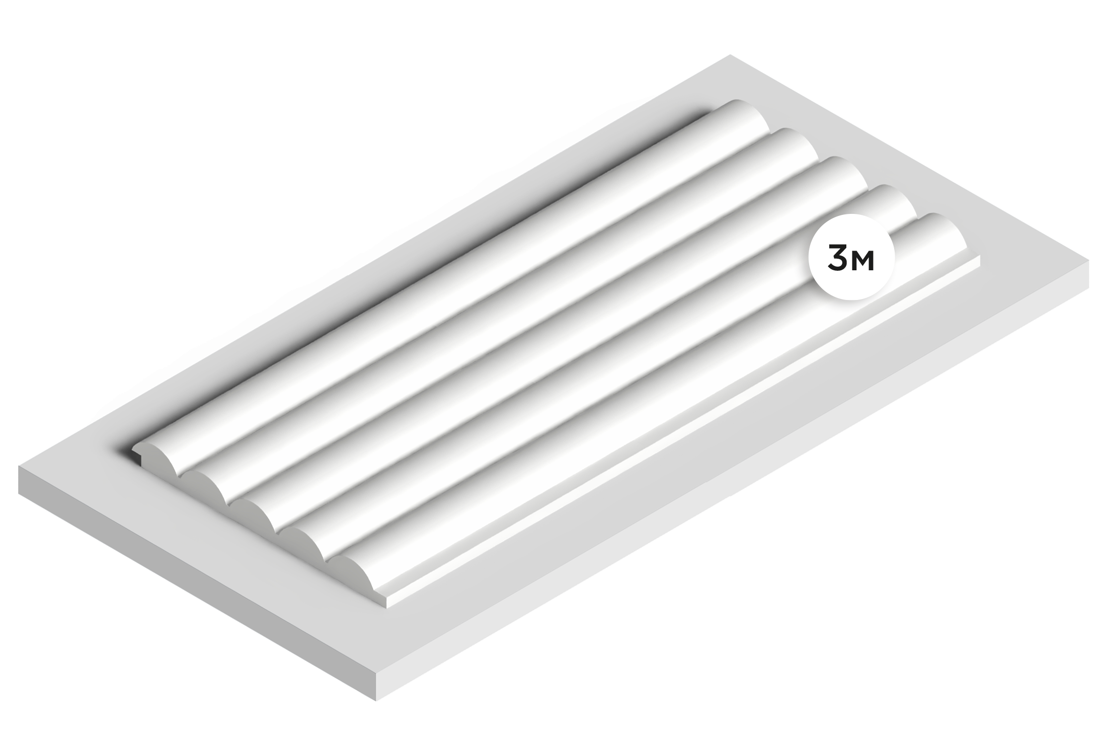 Панель декоративная LV135 LONG NP Hiwood 120мм×12мм×3м