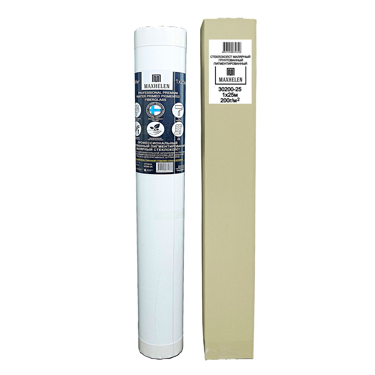 Малярный стеклохолст 30200-25 Maxhelen грунтованный 200 гр/м² Maxhelen коллекция Maxhelen производства  в интернет-магазине Обоитрейд