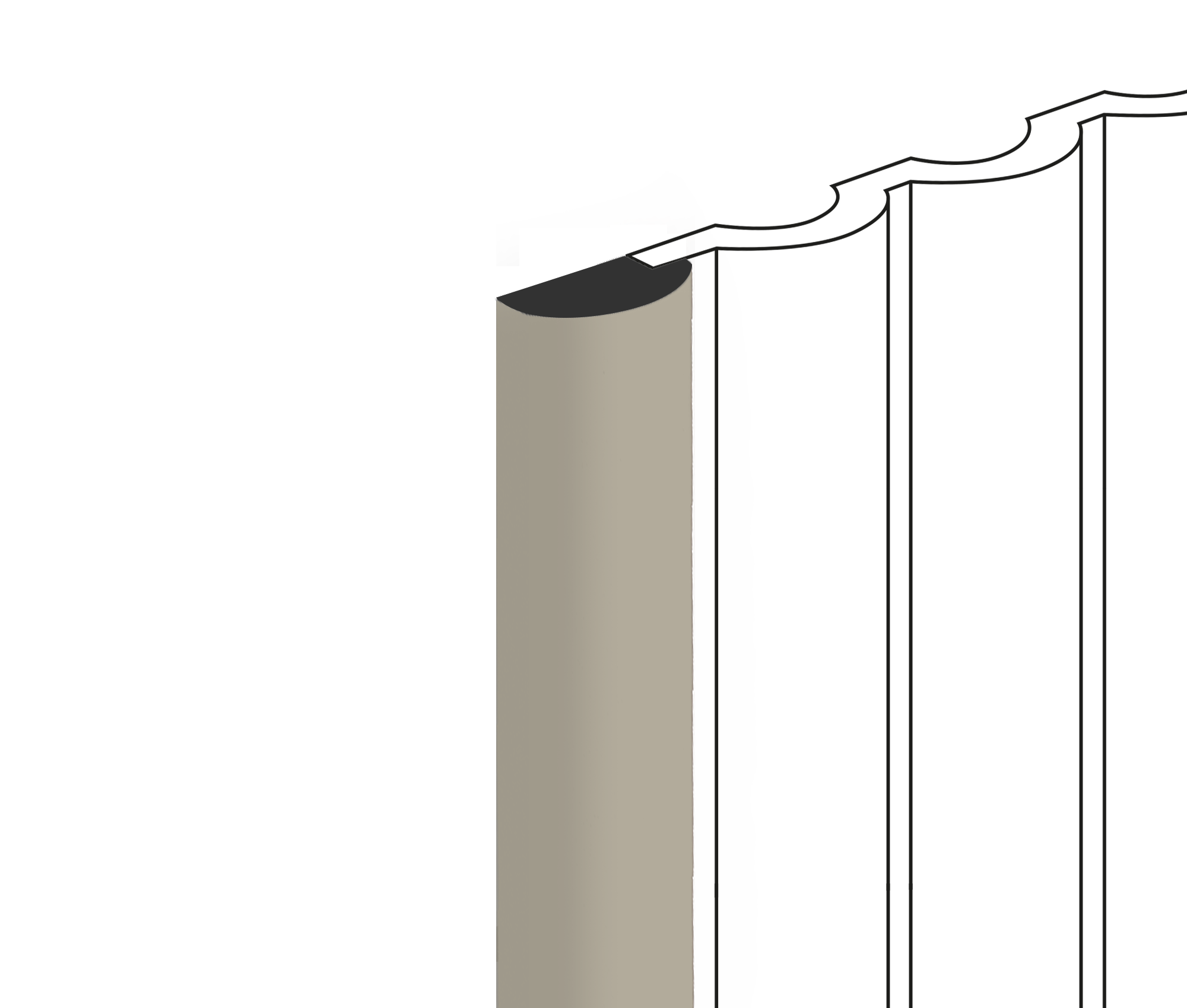 Финишный молдинг LF140B BR432 Hiwood 26мм×2,7м