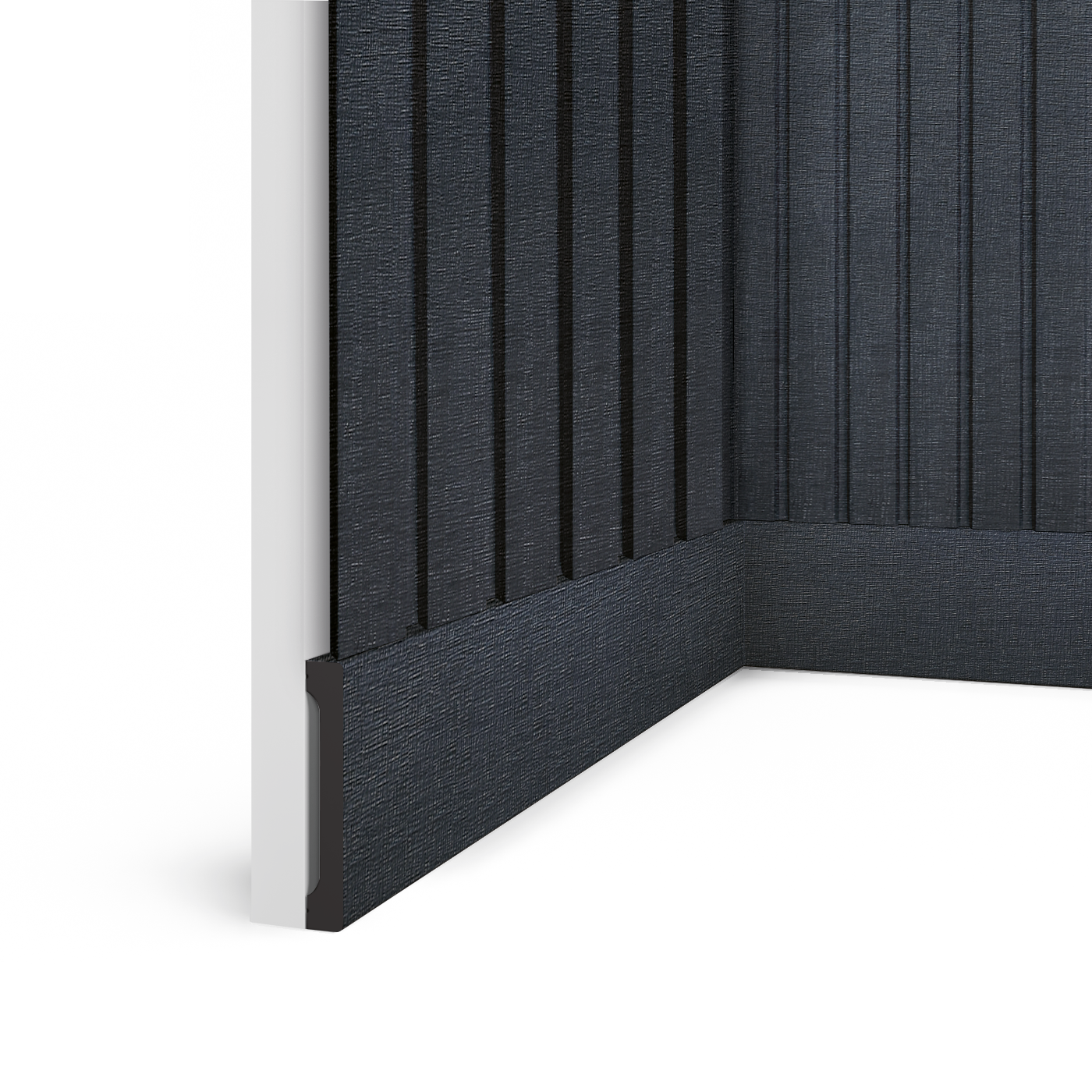 Плинтус B90V1 BK114 Hiwood 90мм×14мм×2,7м